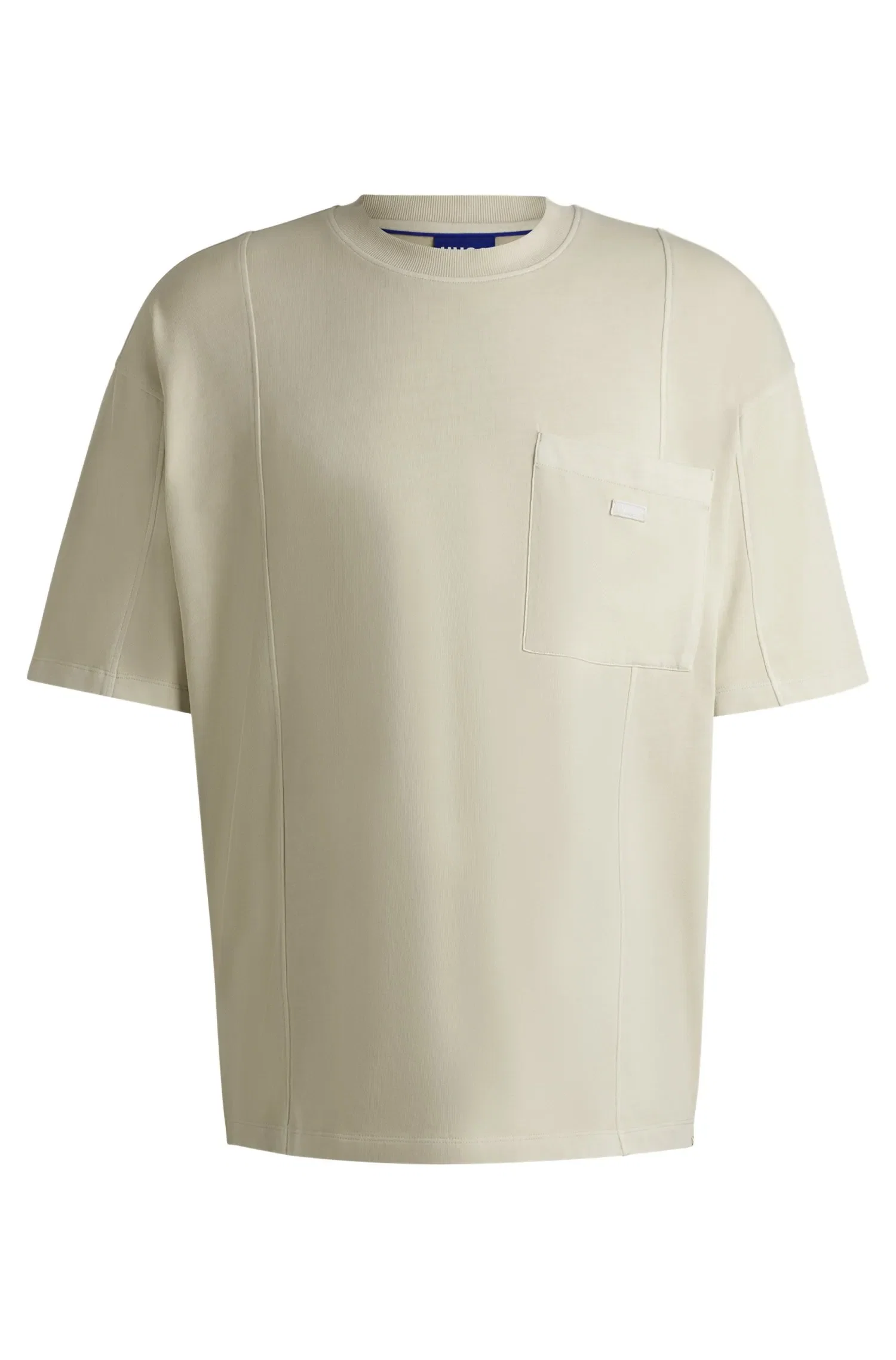 Camiseta De Algodão Com Costuras Verticais — imagem 1
