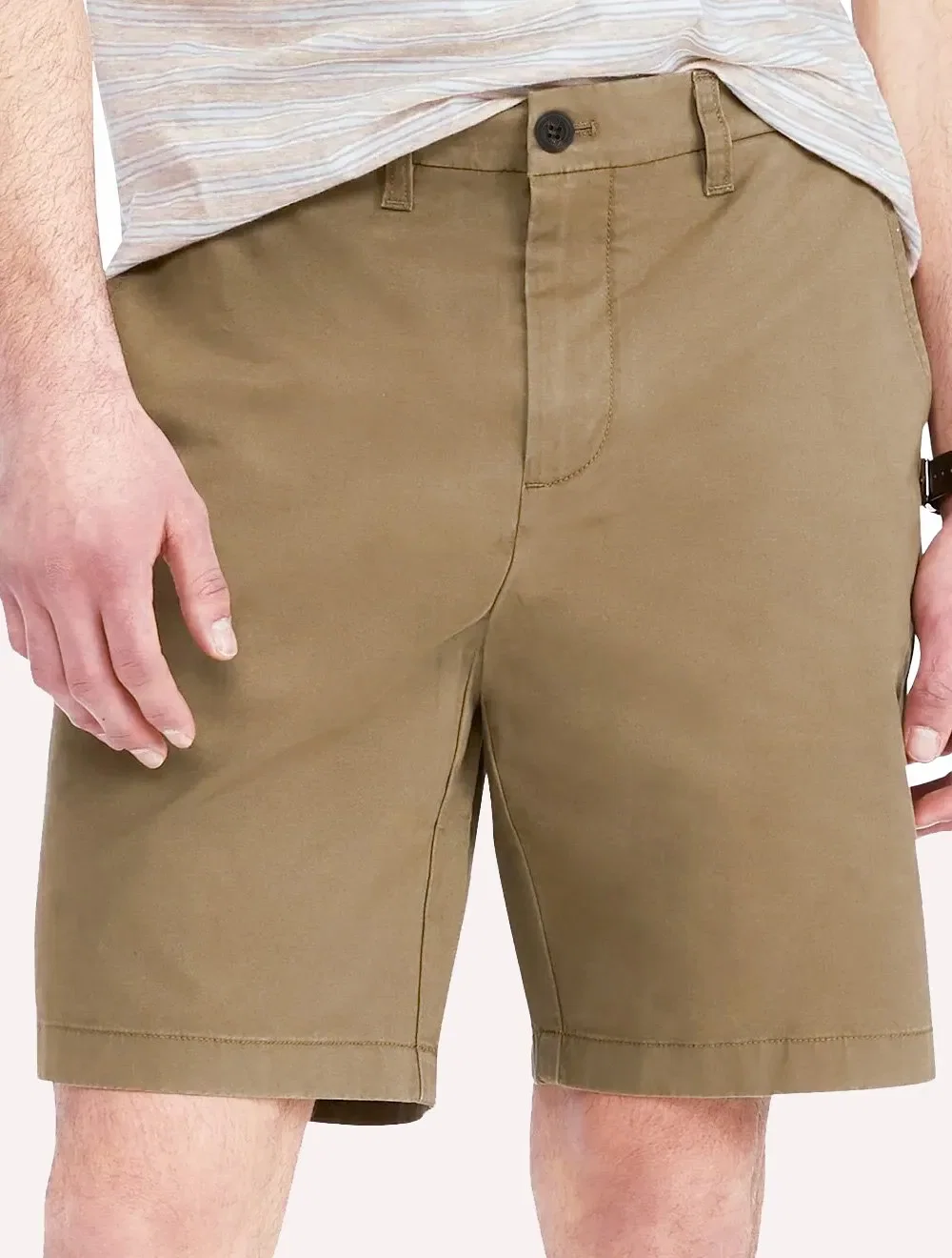 Bermuda Tommy Hilfiger Masculina de Sarja Stretch Cáqui