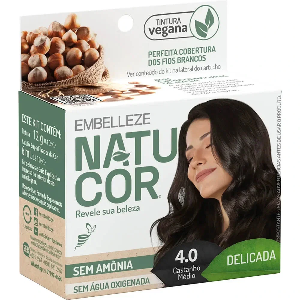 Tintura Naturcor 4.0 Castanho Médio