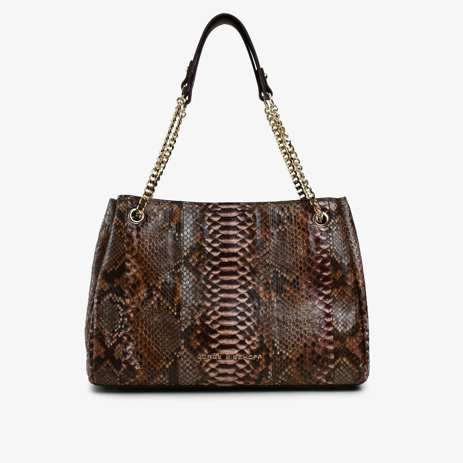 Bolsa De Ombro Marrom Florença Cobra Python