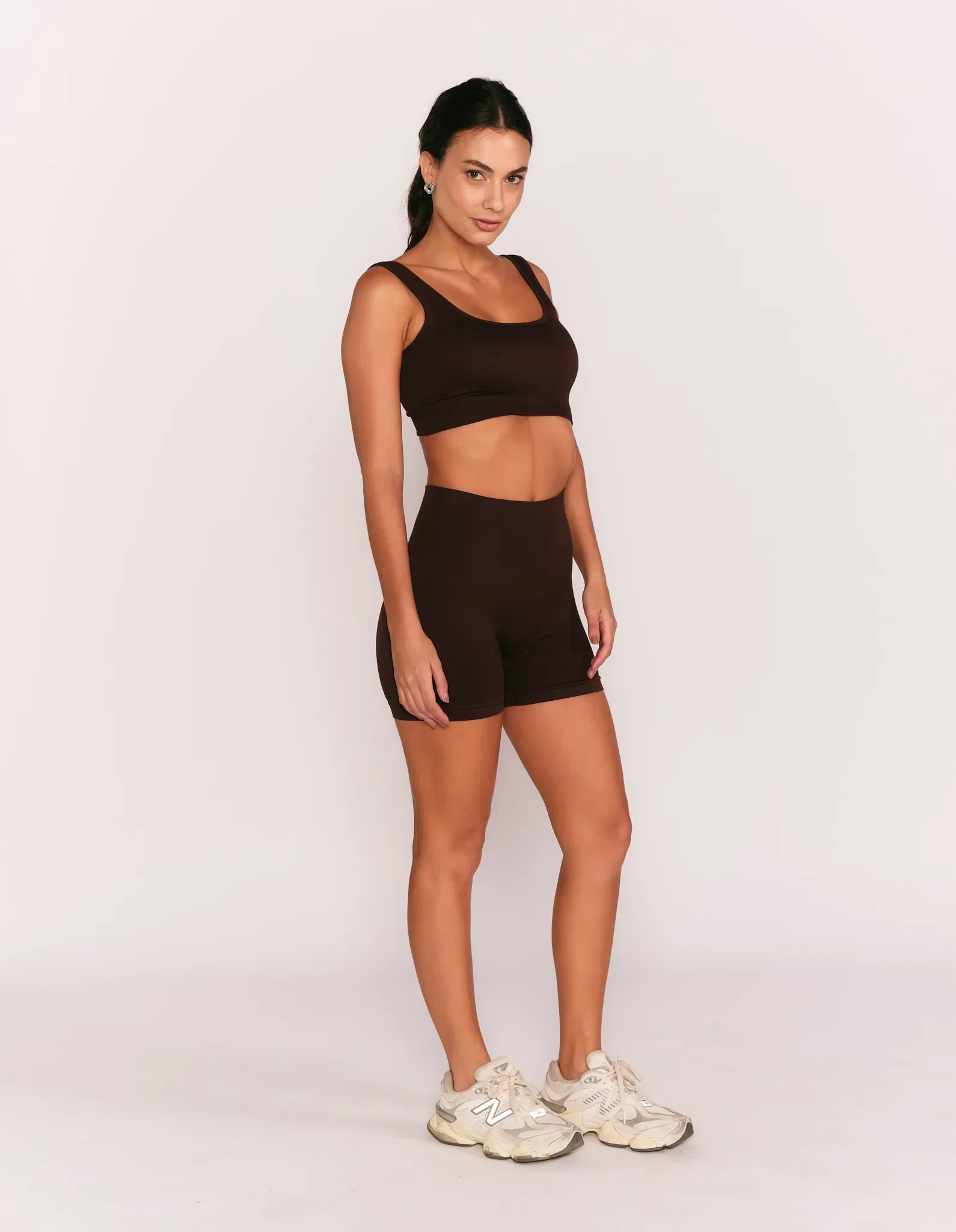 Short Biker Seamless - Marrom