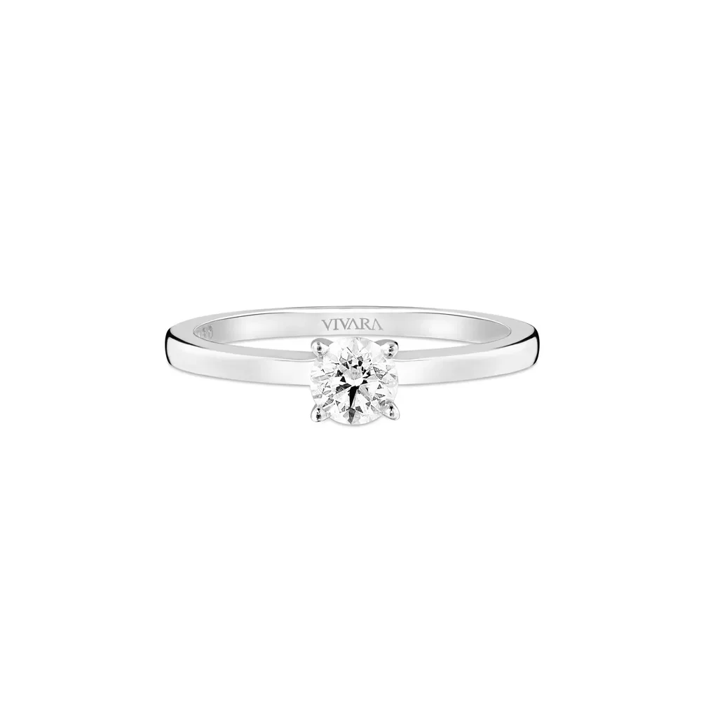 Anel Solitário Classic em Ouro Branco 18k com 0,40ct de Diamante — imagem 1