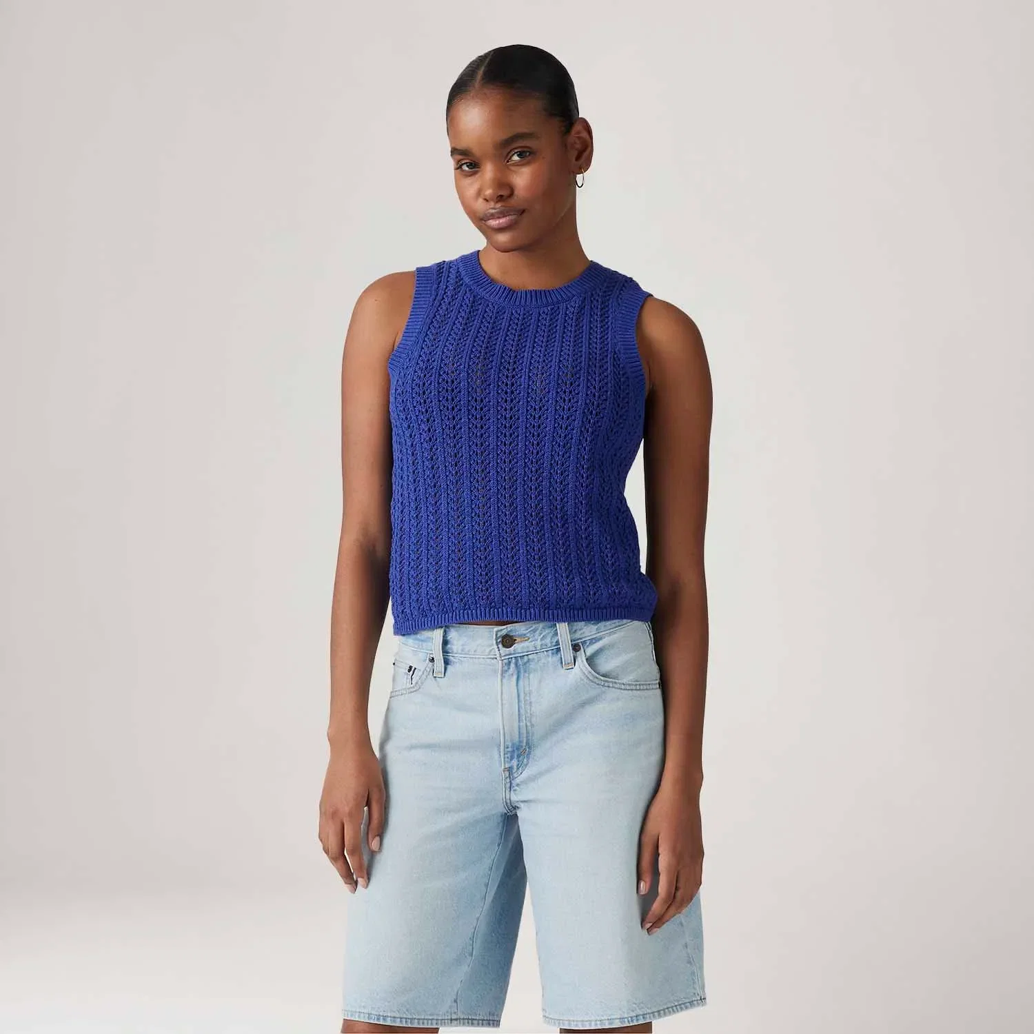 Colete Levi's® Sunrise Crochet Tank Azul Regata