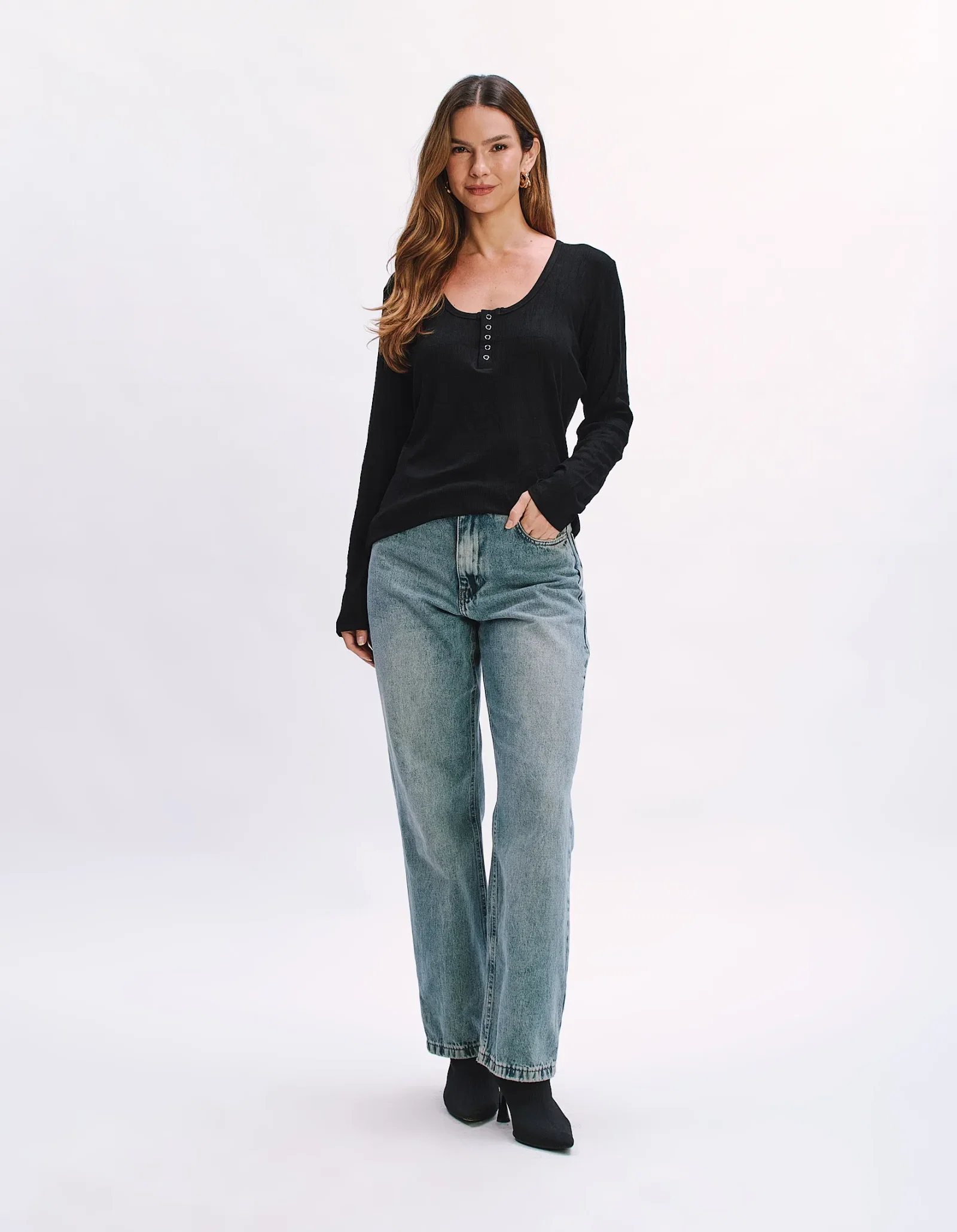 Blusa Manga Longa - Preto — imagem 1