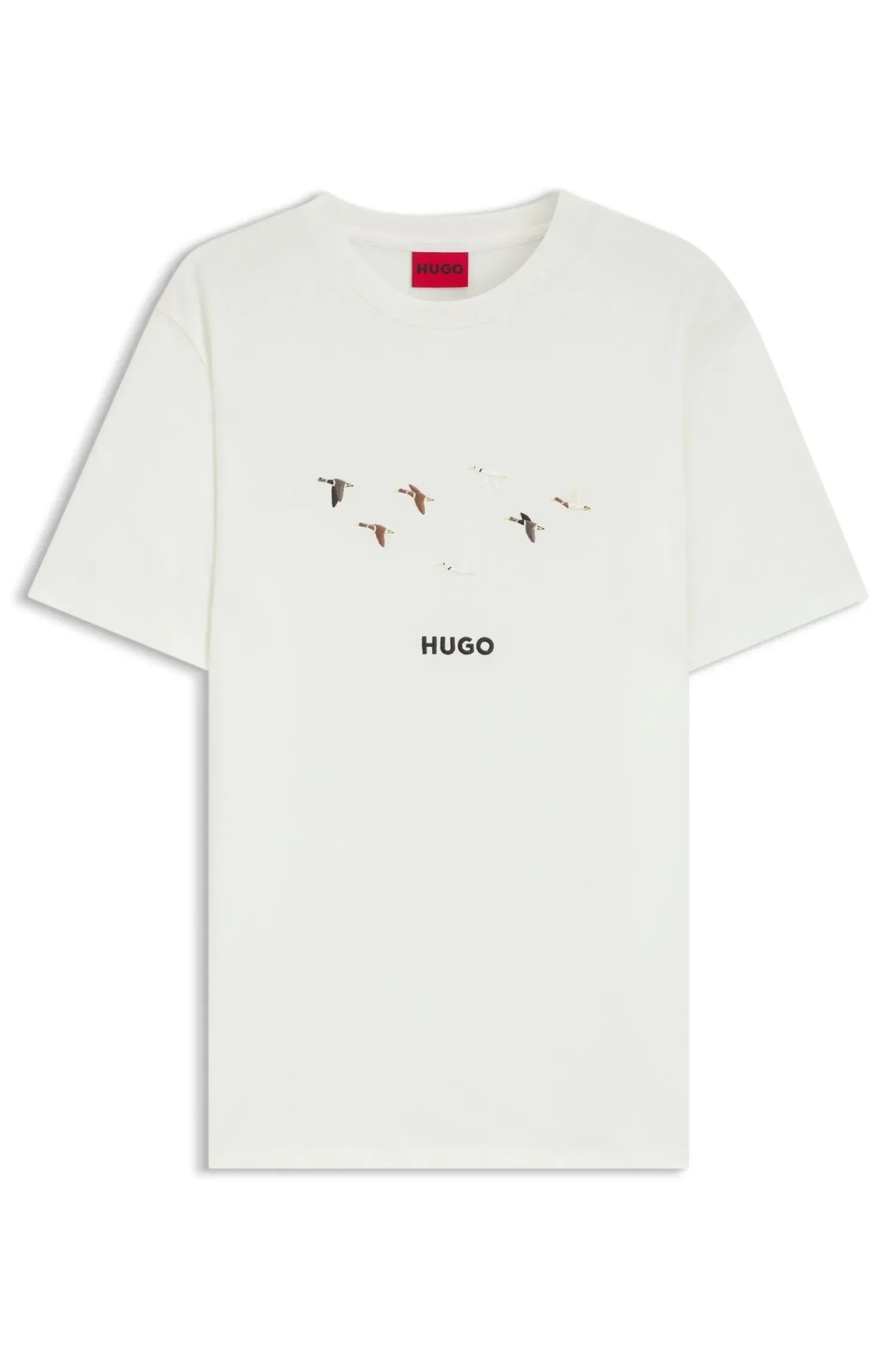 Camiseta Em Jersey De Algodão Com Logo Bordado