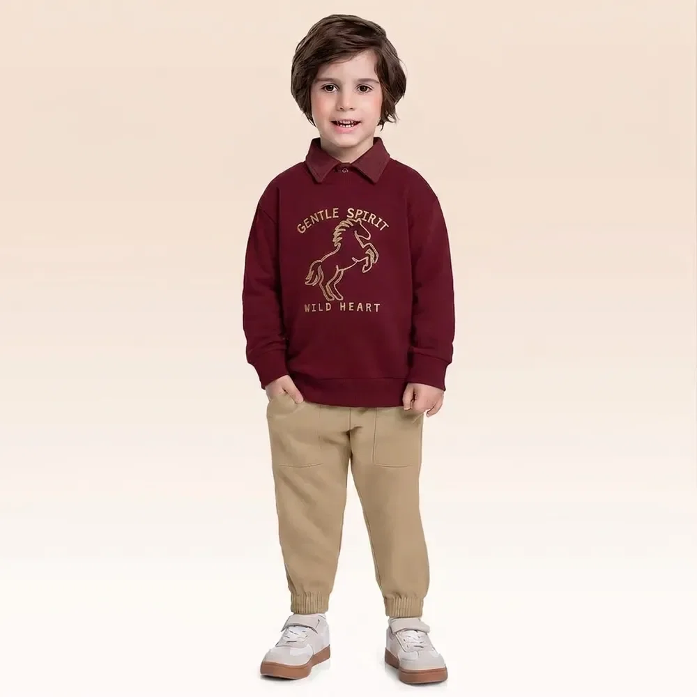 Conjunto blusão e calça em moletom — imagem 1