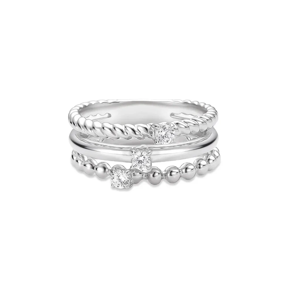 Anel Life Maxi em Prata 925 com Pedras Incolores, 11mm
