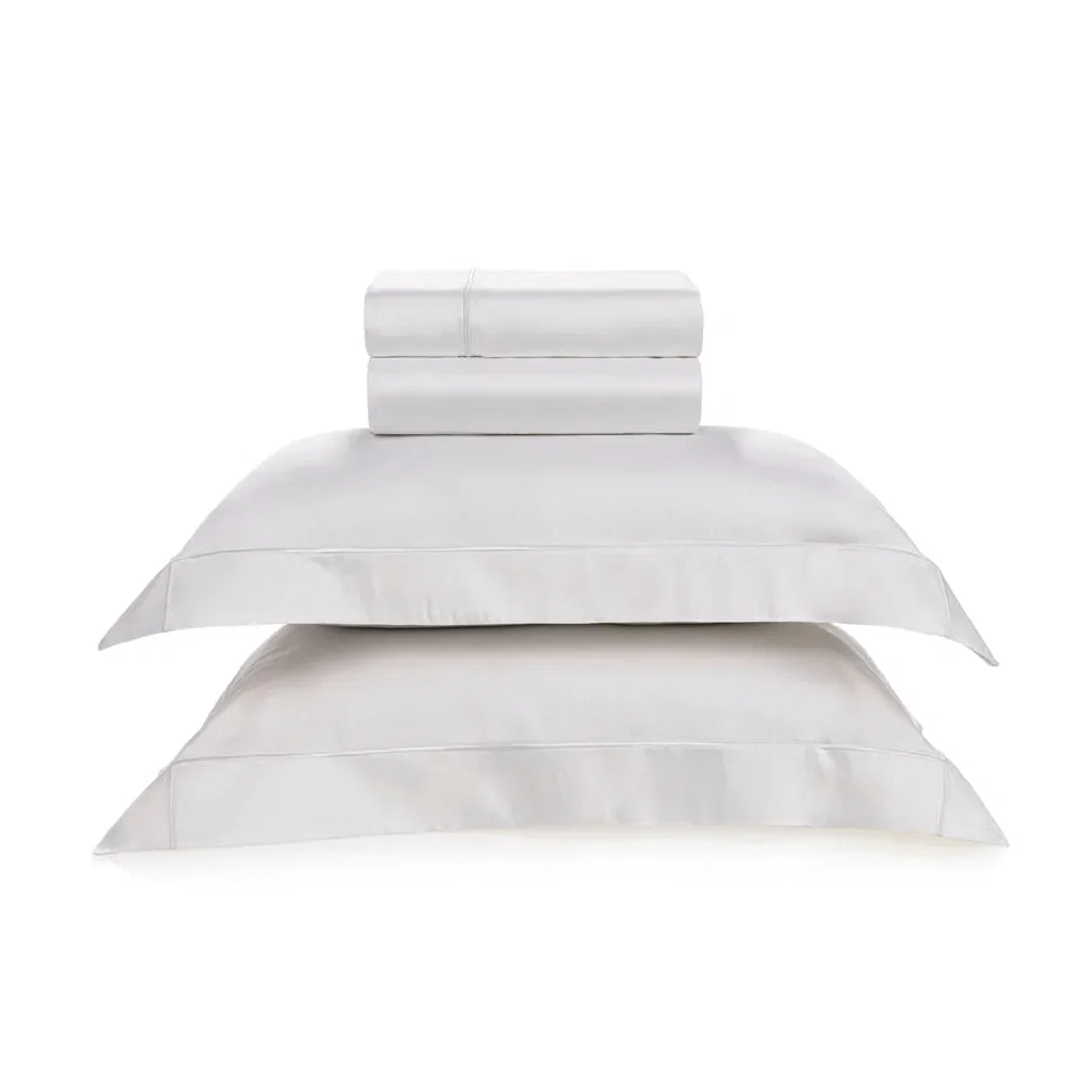 Jogo de Cama Queen Trussardi 300 Fios Cetim 100% Bambu Girelli Branco