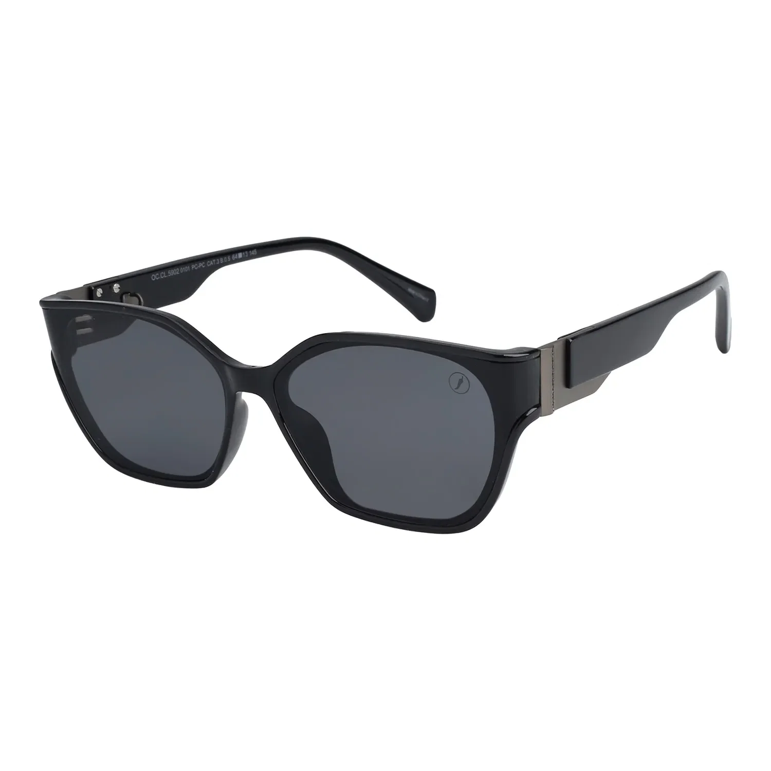 Óculos de Sol Feminino Bended Lenses Quadrado Preto