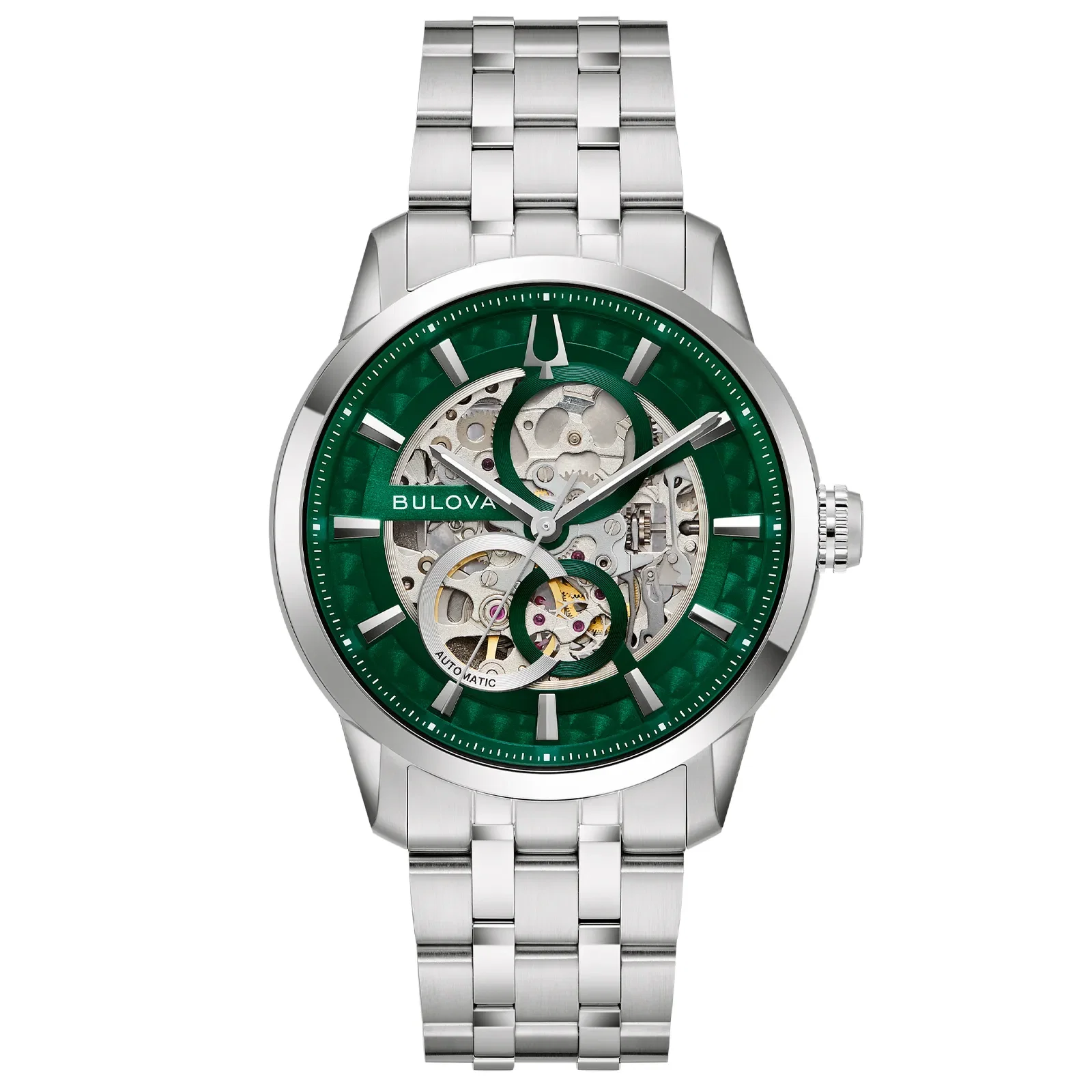 Relógio Bulova Sutton Automático Masculino em Aço Prateado 96A329 — imagem 1