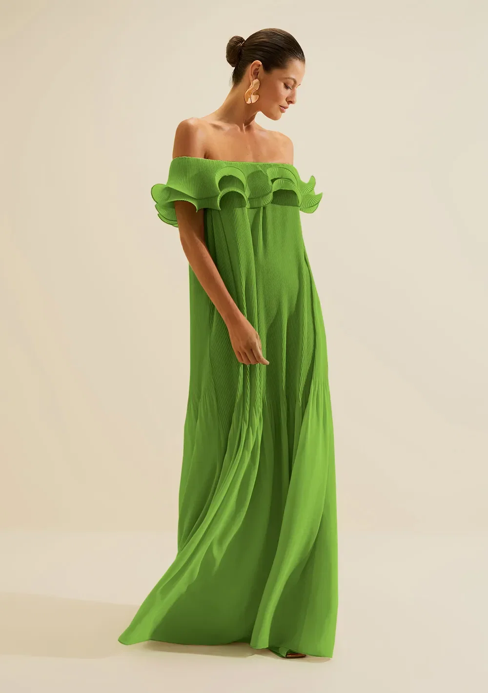 Vestido Ombro a Ombro Alba Verde