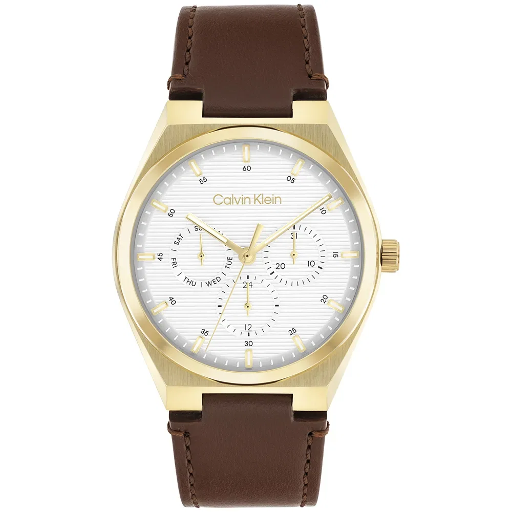 Relógio Calvin Klein CK Motion Masculino Couro Marrom 25200523 — imagem 1