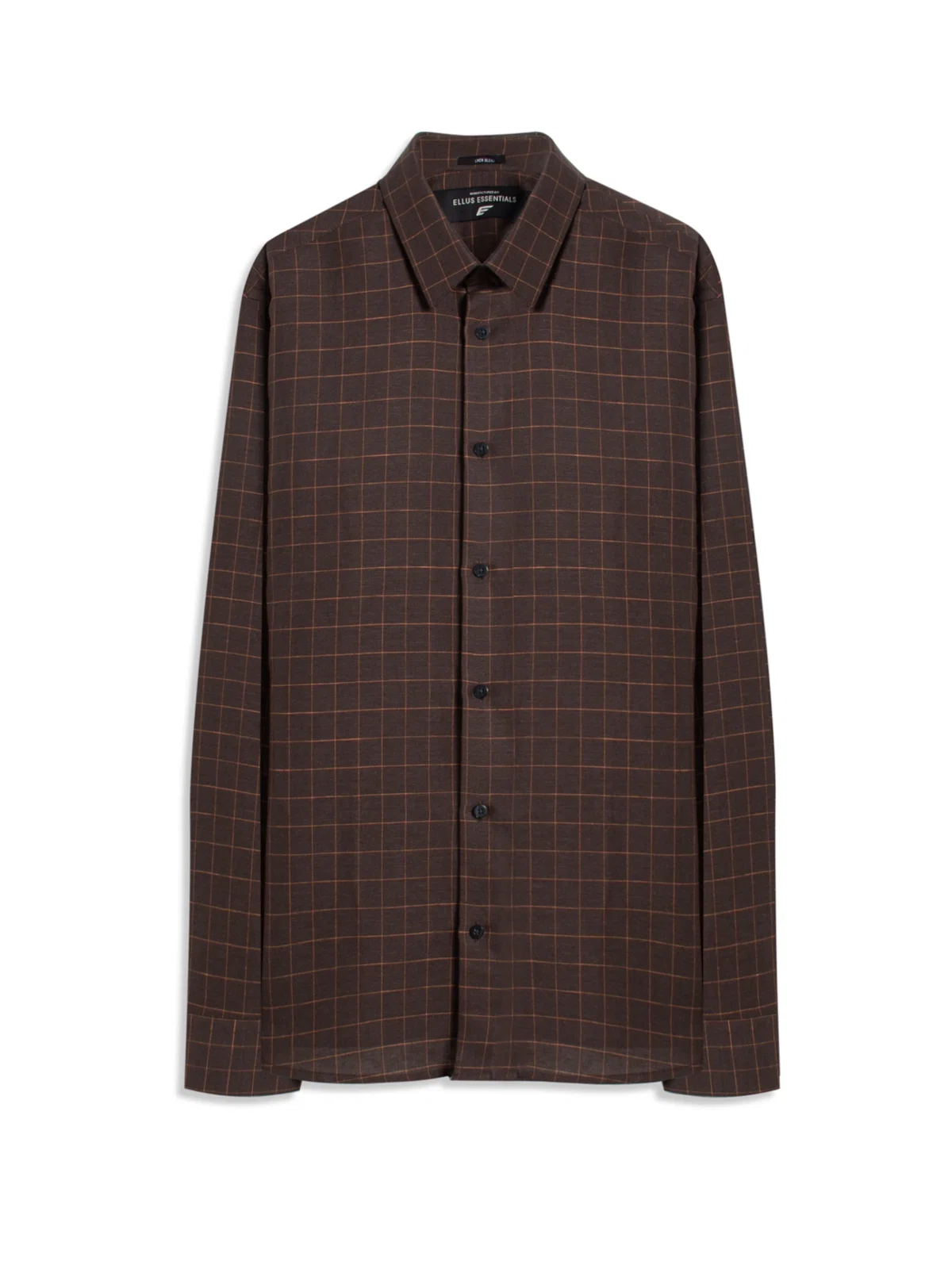 Camisa Linho Blend Xadrez Monza Xangai Tabaco — imagem 1