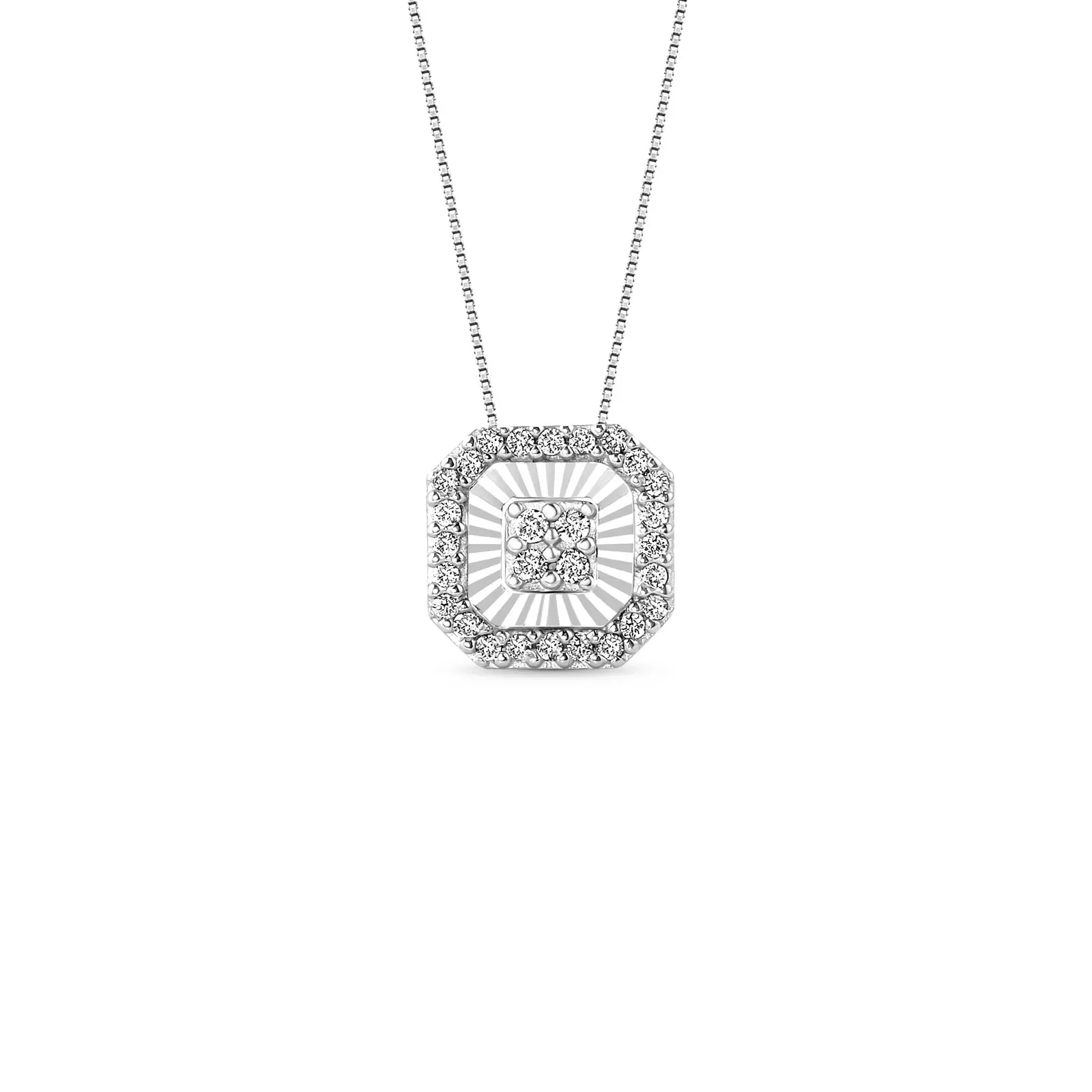 Pingente Lumina II em Ouro Branco 18k com Diamantes 0,16 ct — imagem 1