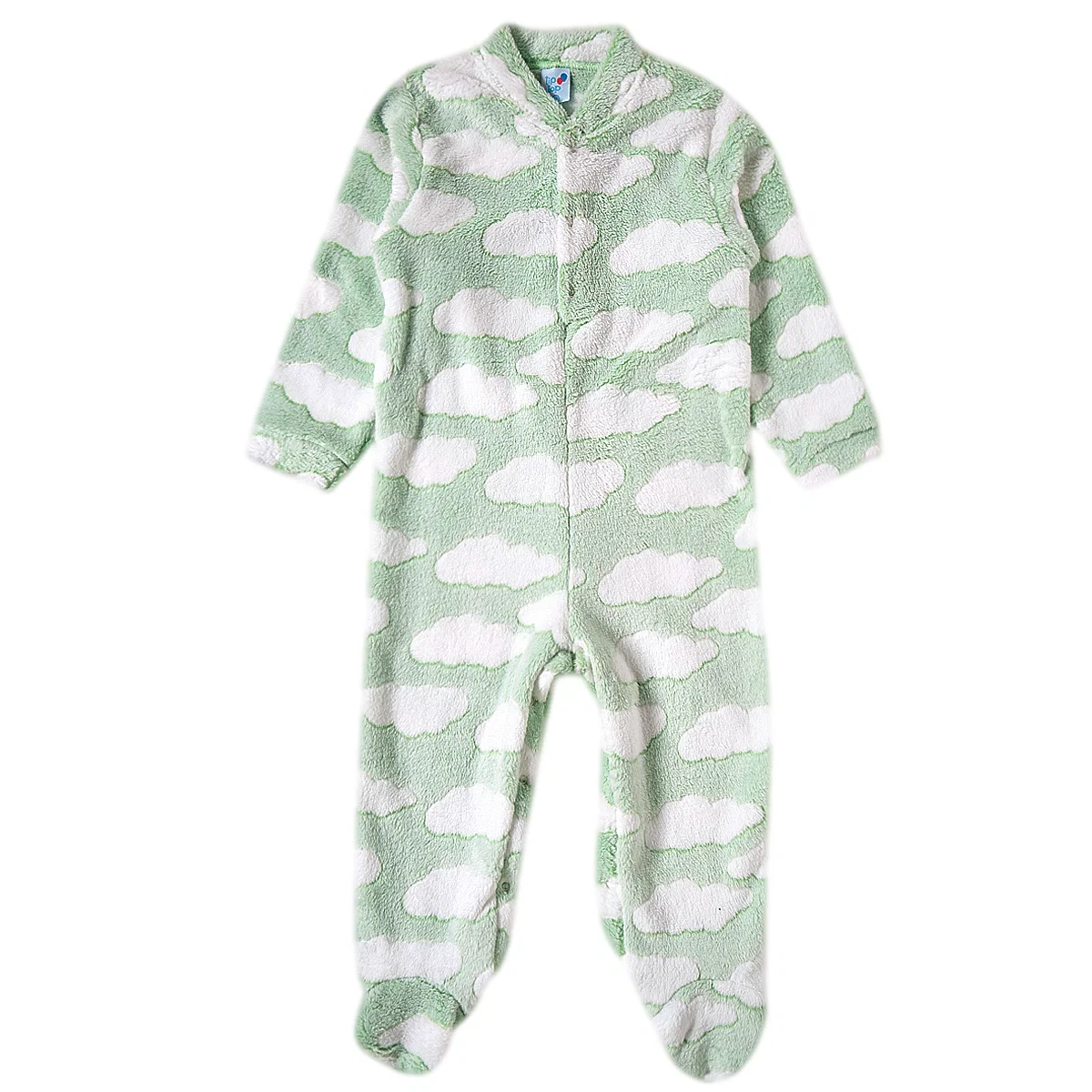 Pijama Macacão Kids Nuvens Fleece Brilha No Escuro Tip Top
