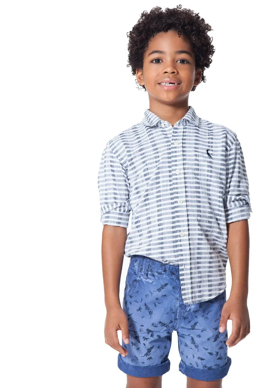 Camisa Mini Pf Texturizada Horizontal