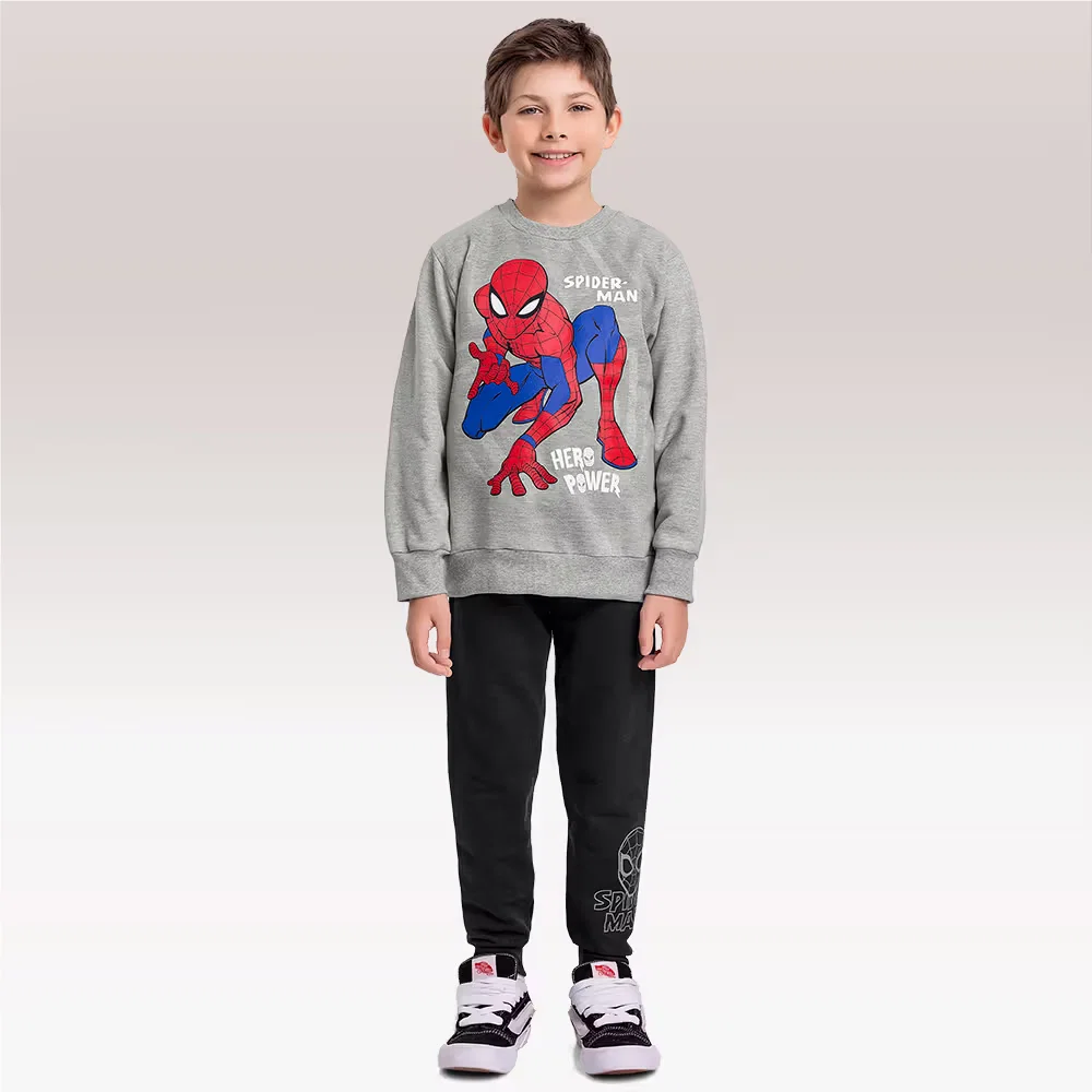 Conjunto blusão e calça Spider-man