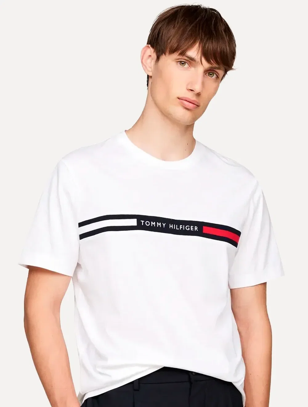 Camiseta Tommy Hilfiger Masculina Chest Insert Logo Branca
