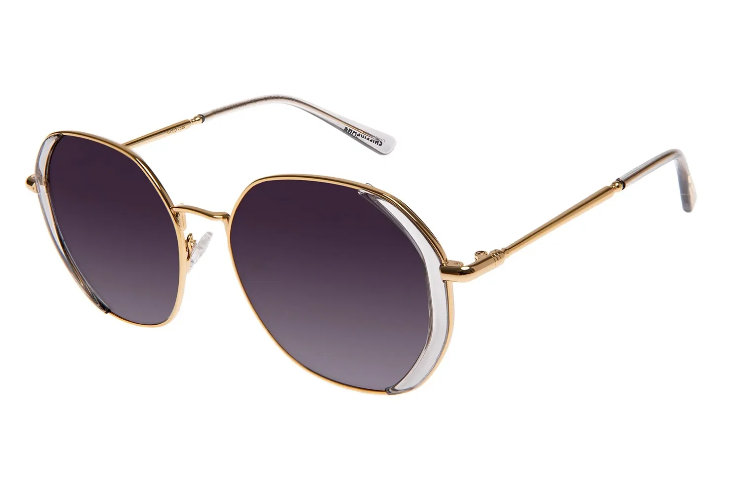 Óculos de Sol Feminino Gold Butterfly Degradê Dourado — imagem 1