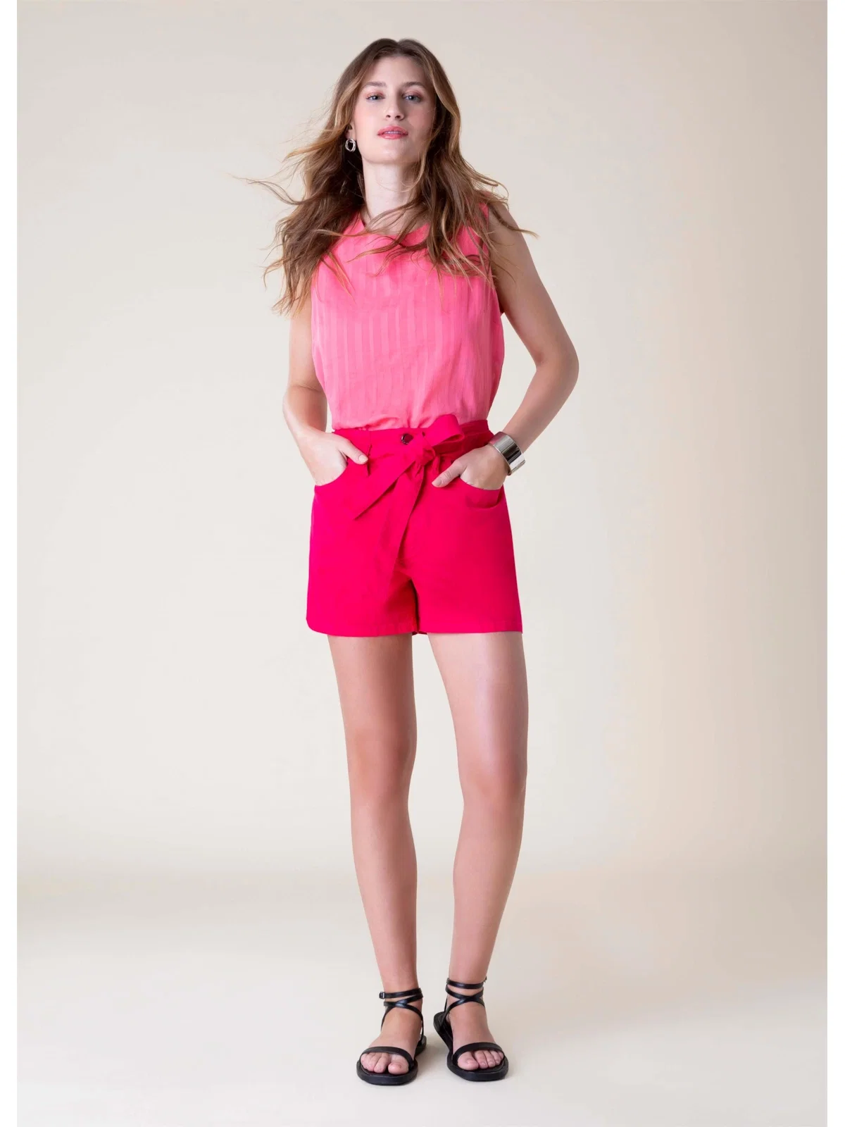 Bermuda Color Power Cinto Pink