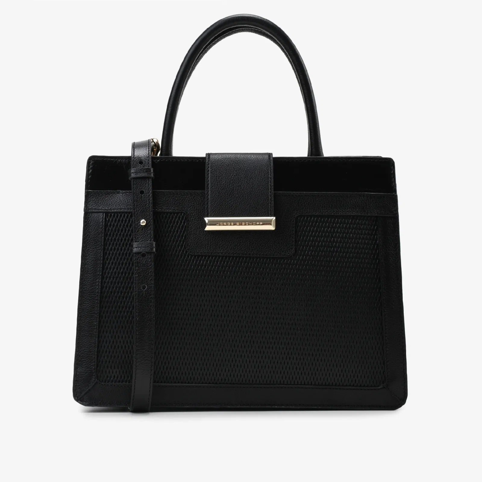 Bolsa Tote Preto Couro