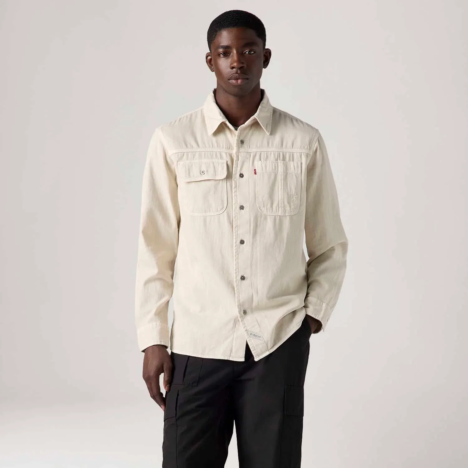 Camisa Levi's® Auburn Worker Off White Manga Longa — imagem 1