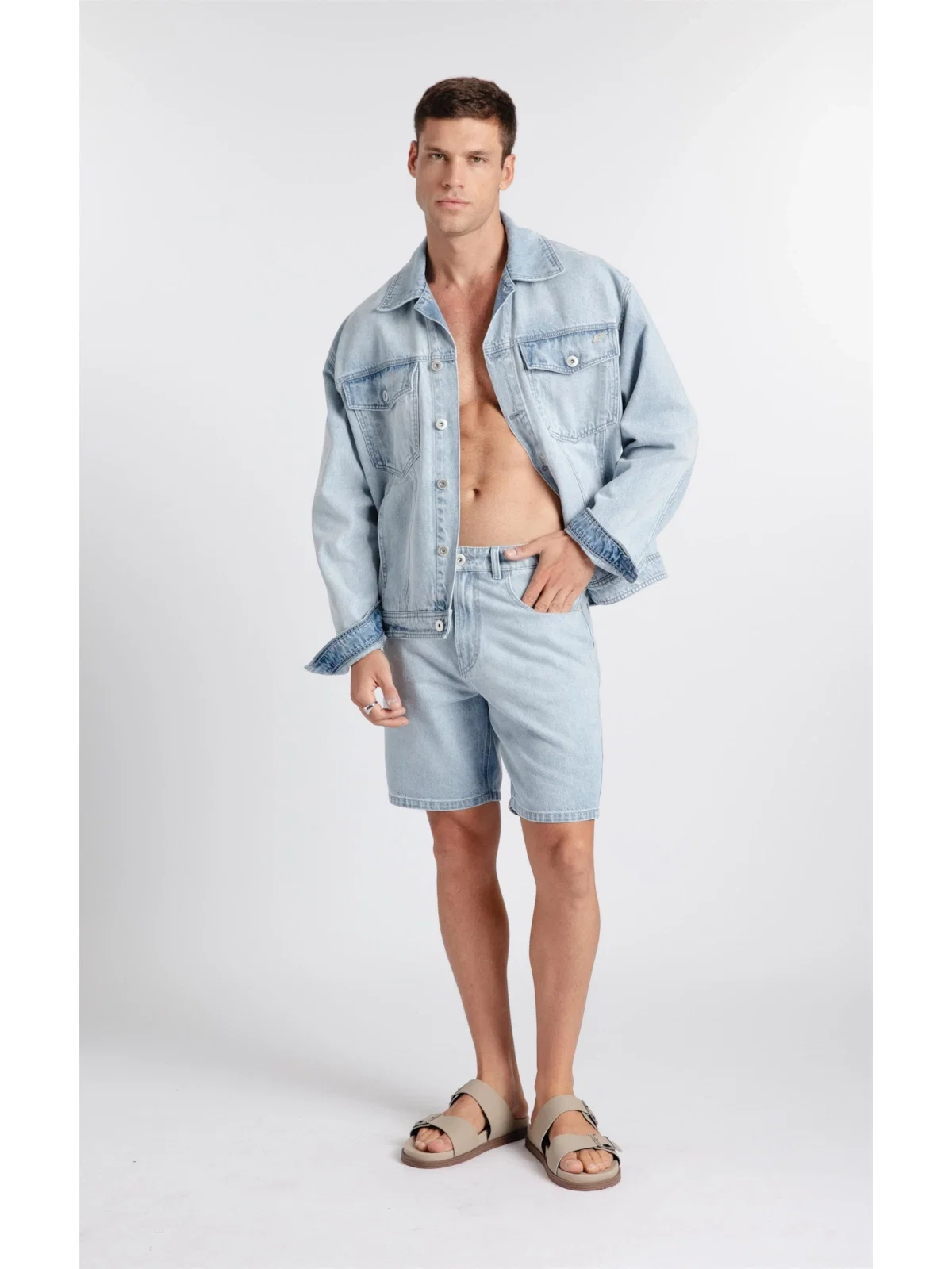 Bermuda Jeans Vintage Denim Classic Lav. Claro Total