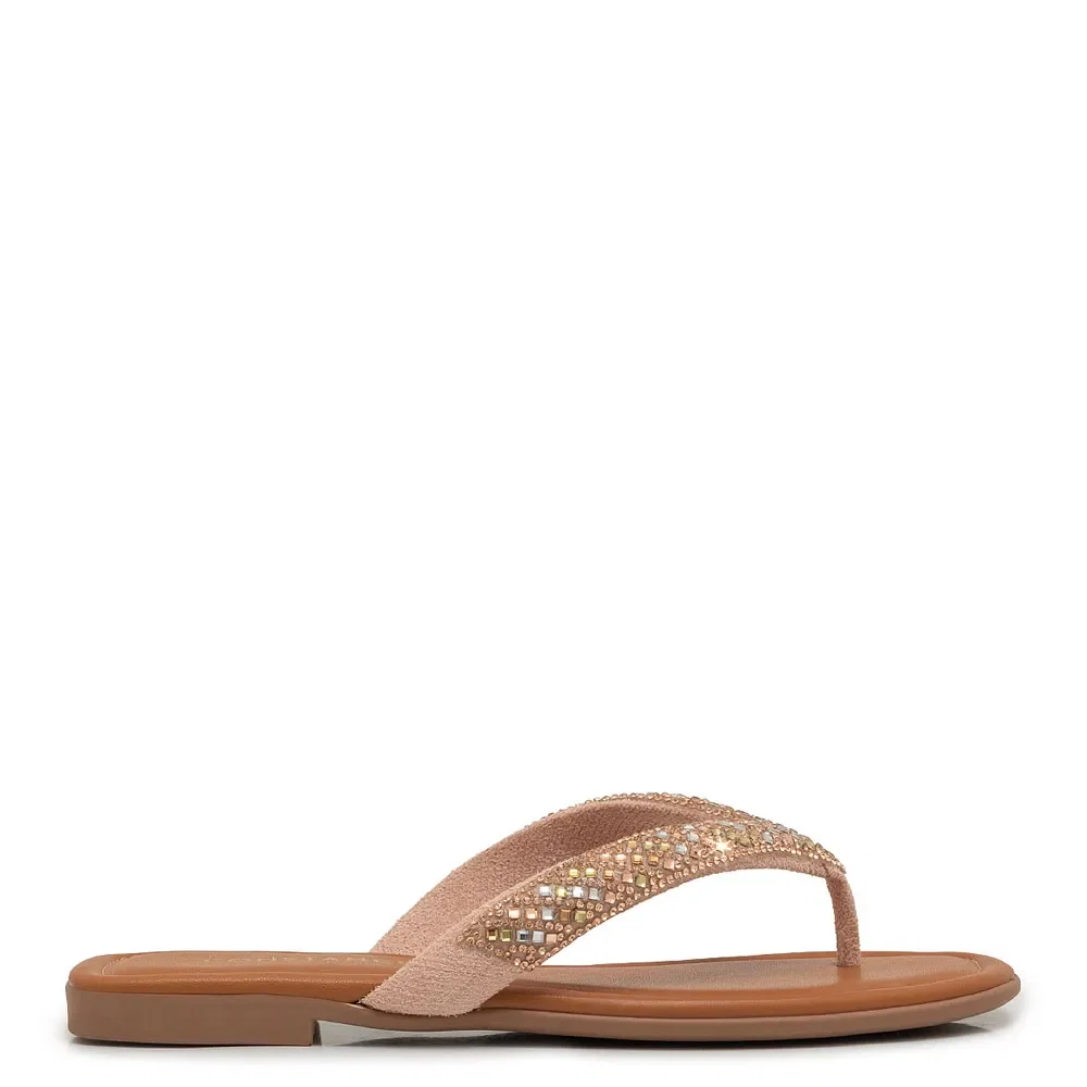 Rasteira Rose Strass