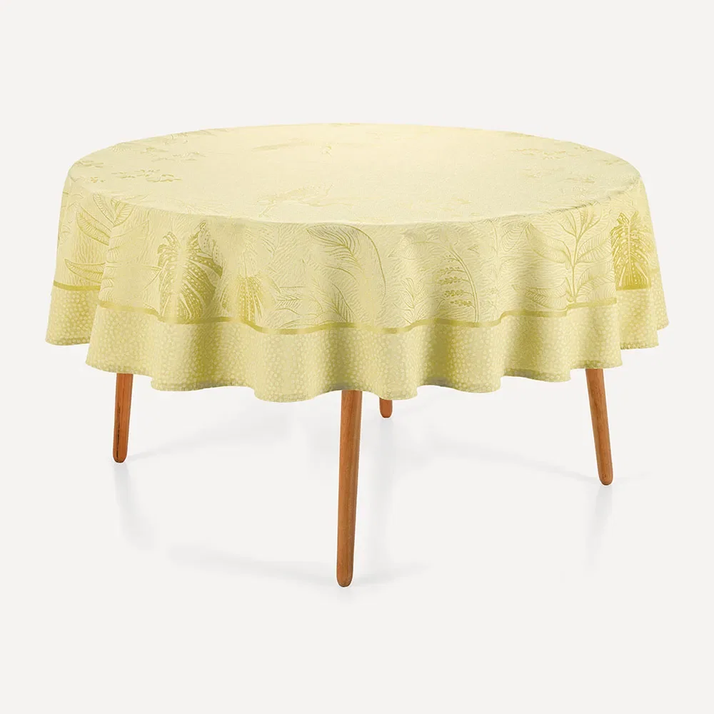 Toalha de Mesa Redonda 6 Lugares 1,78m Amaris Dourado — imagem 1