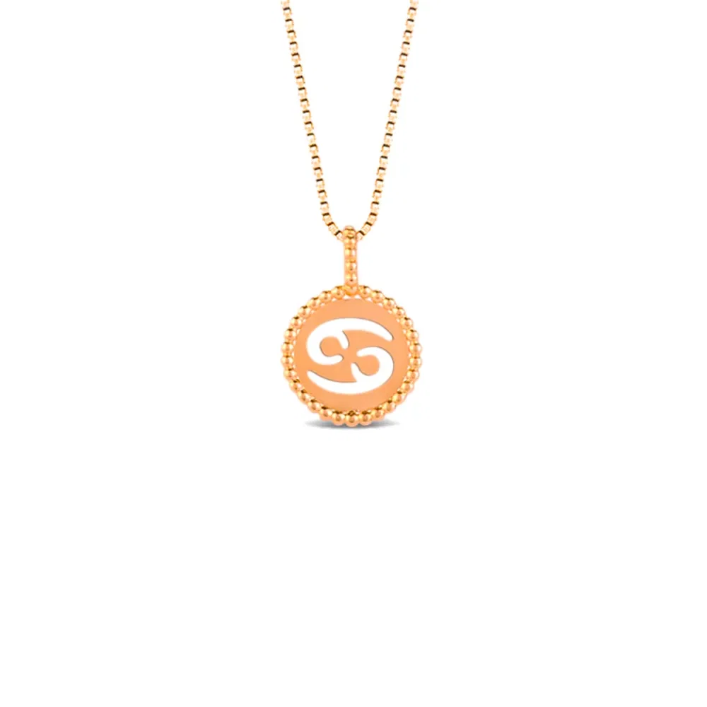 Pingente Signo CÃ¢ncer em Ouro Rosé 18k, 15mm — imagem 1