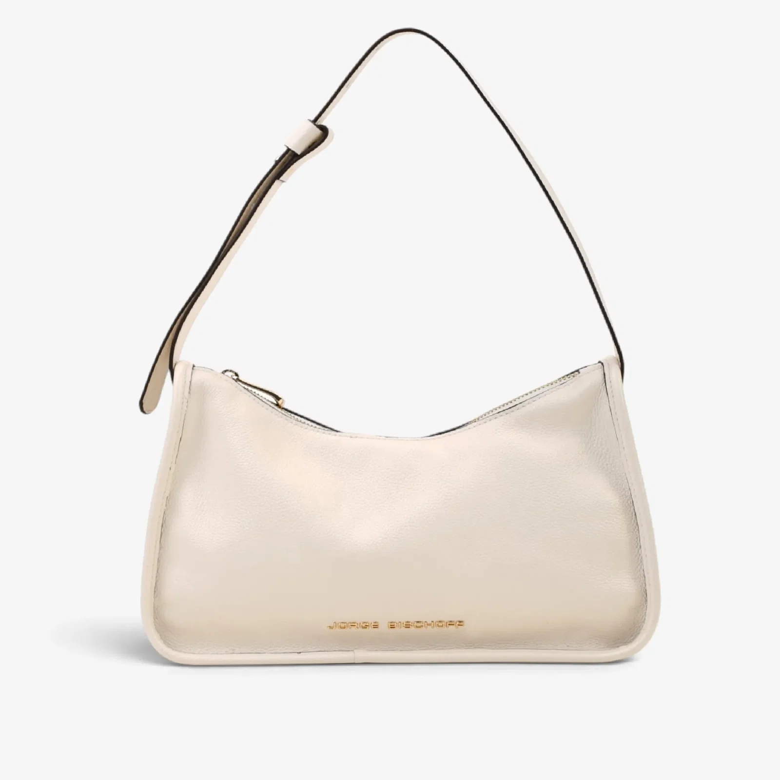 Bolsa De Ombro Off White Algodão Couro