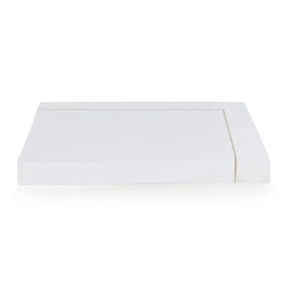 Duvet 600 Fios Dominicani Branco / Nocciola