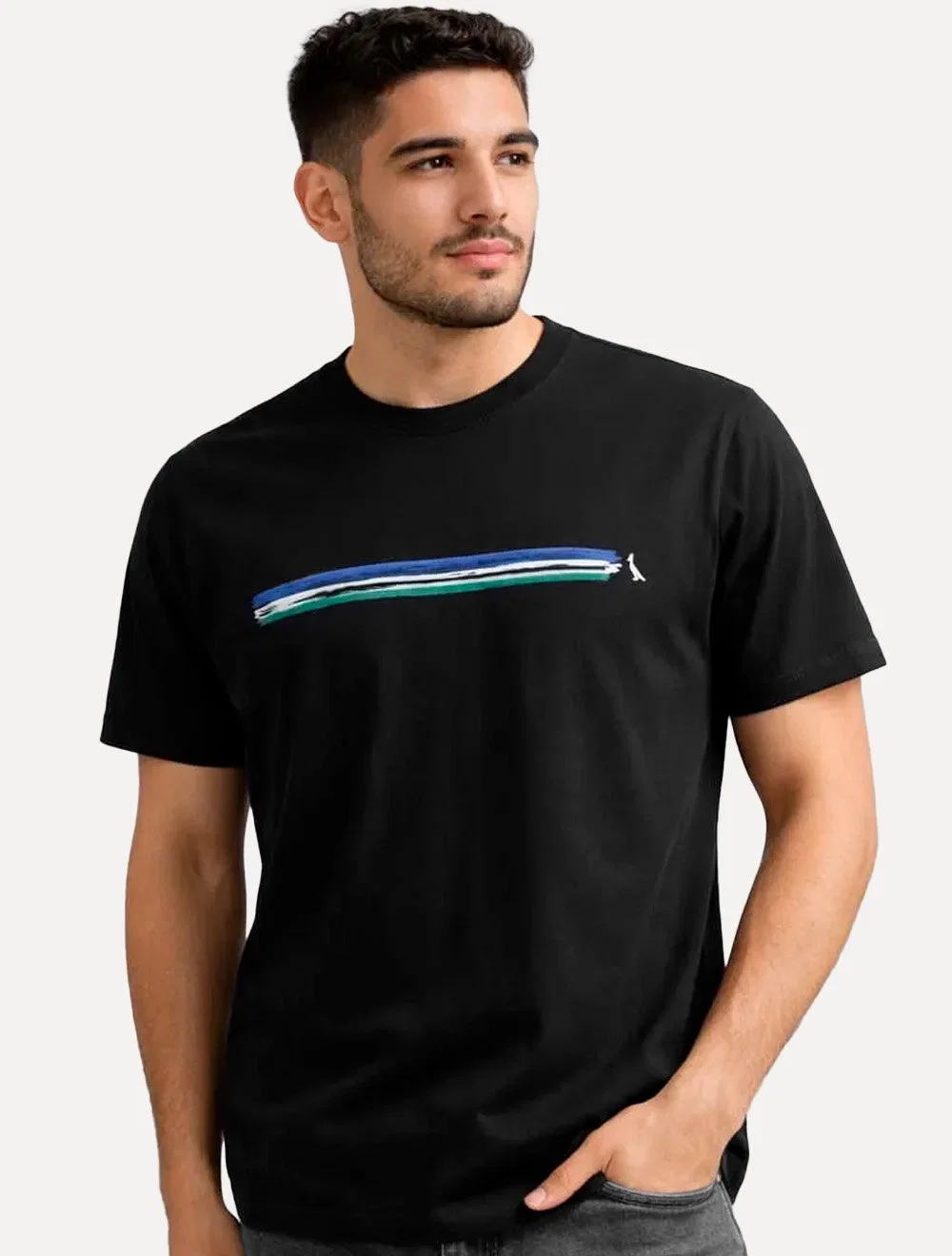 Camiseta Reserva Masculina Regular Thin Brushed Preta