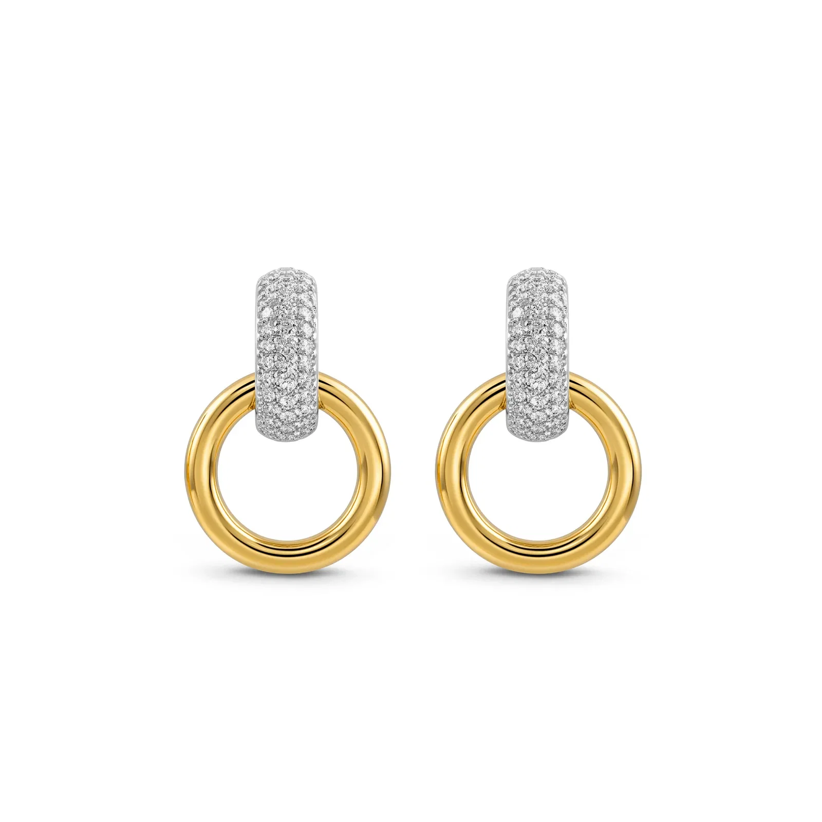 Brinco Santorini em Prata 925 com Ouro Amarelo 18k e Diamantes — imagem 1