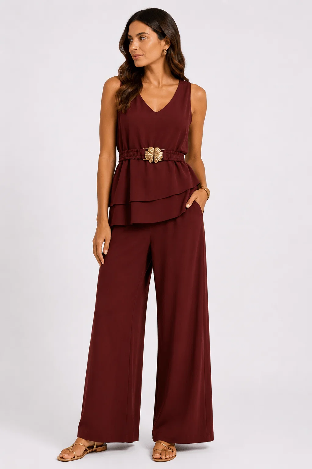 Blusa Alongada Barra Dupla - Ferrugem