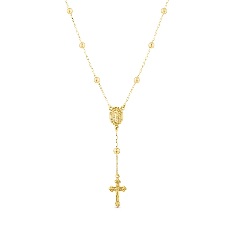 Meio Terço Medalhas em Ouro Amarelo 18k, 60cm — imagem 1