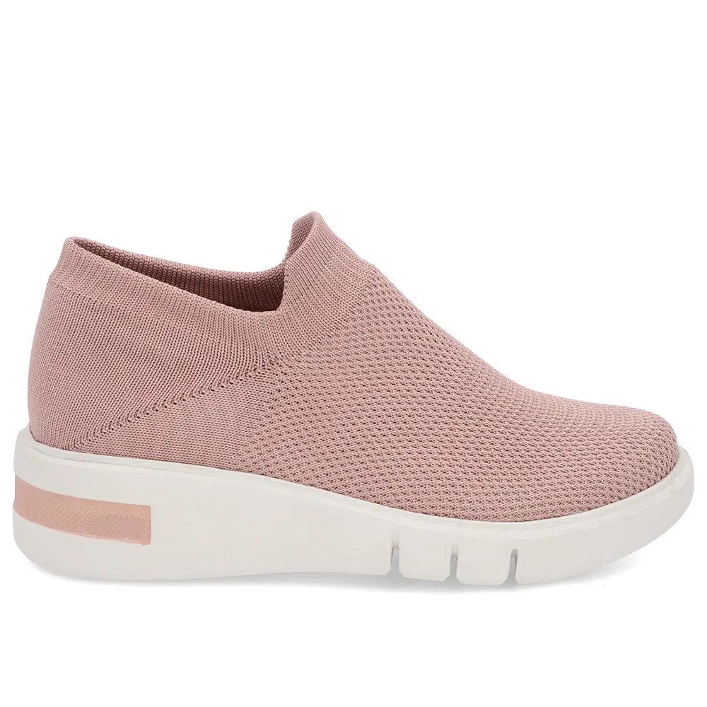 Tênis Rosa Tricot Detalhe Sola — imagem 1
