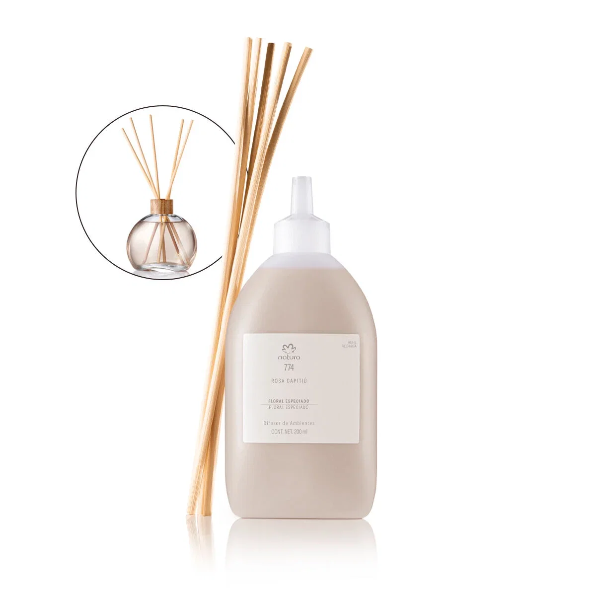 Refil Difusor Natura 774 Rosa Capitiú 200 ml