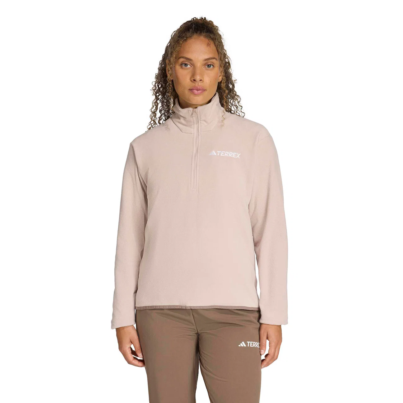 Blusa Fleece Adidas Terrex 1/2 Zíper Multi Essentials Feminina