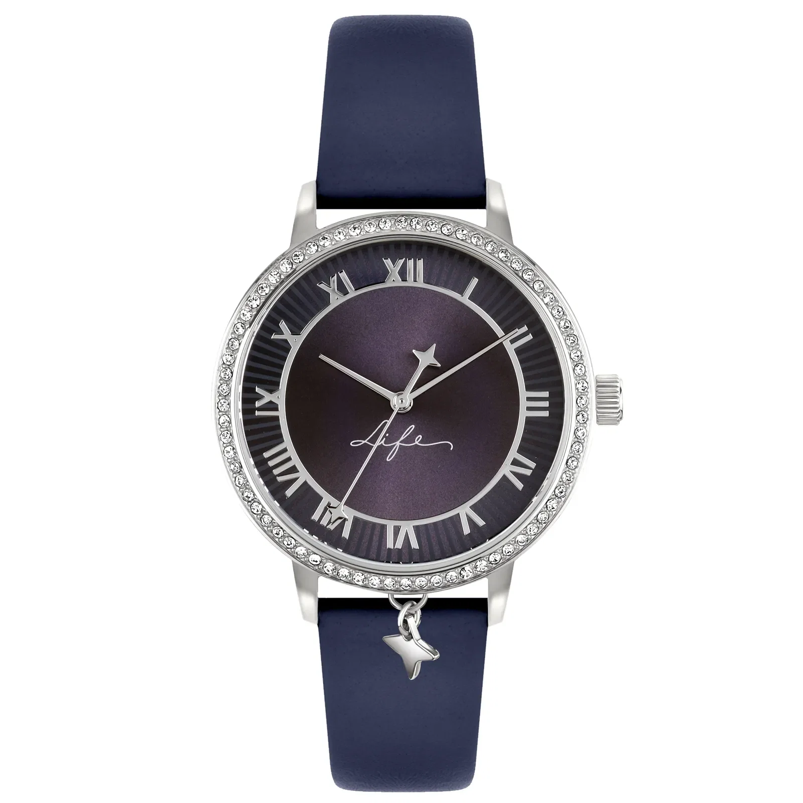 Relógio Life Star Feminino Couro Roxo — imagem 1