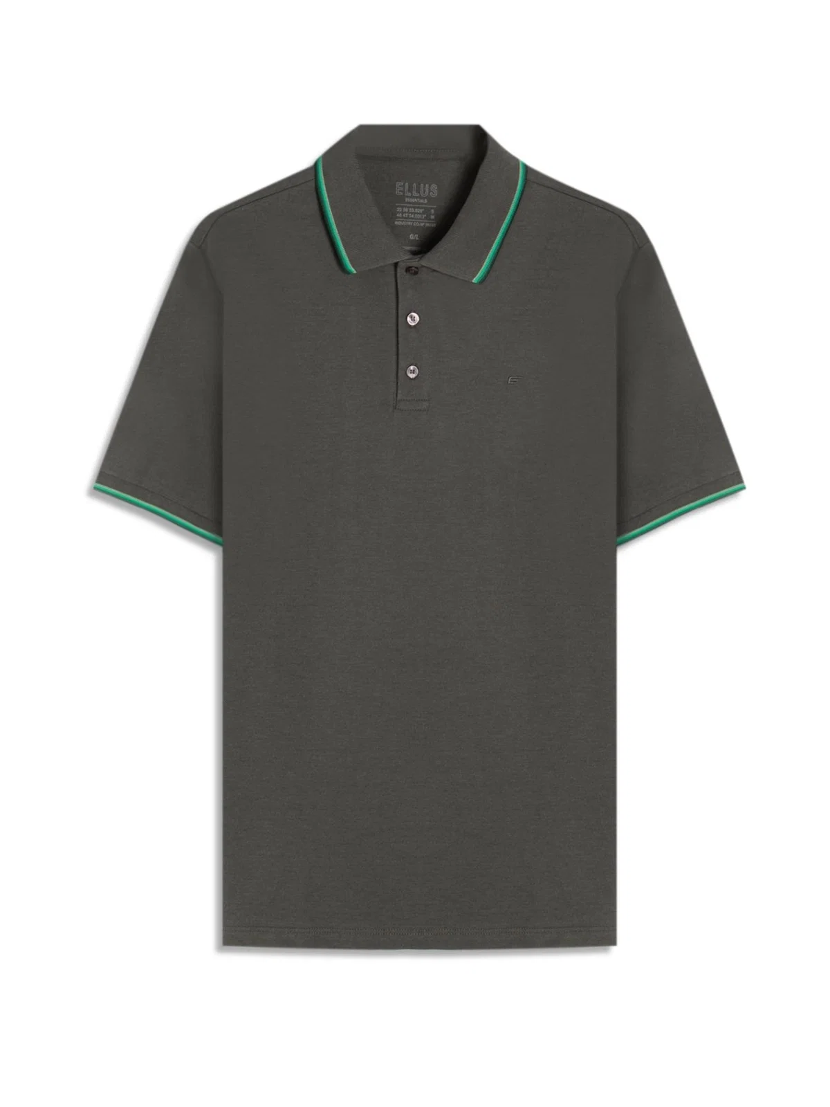 Polo Piquet Melange Easa Classic Verde Army Mescla — imagem 1