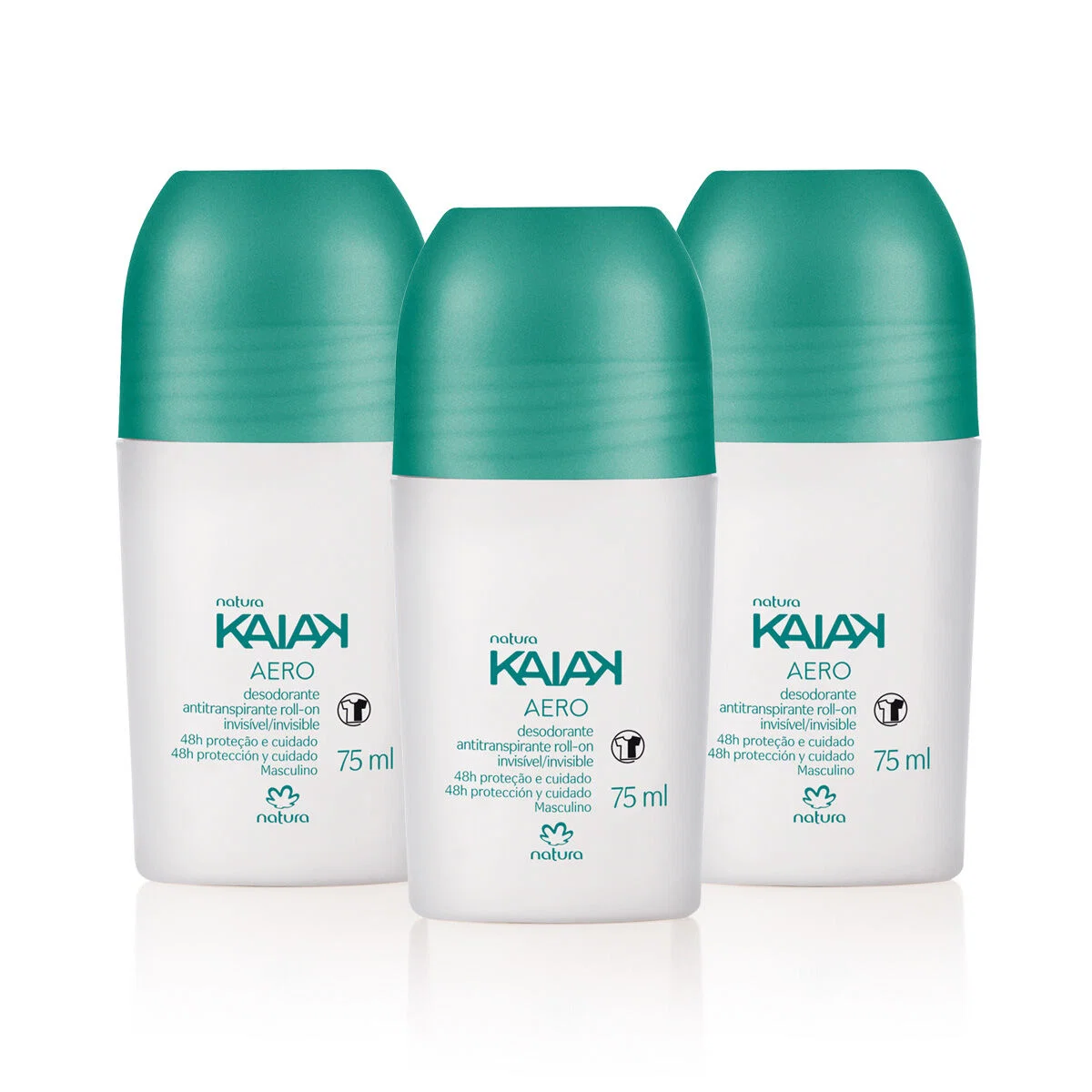 Kit Desodorante Antitranspirante Roll-On Natura Kaiak Aero (3 unidades) — imagem 1