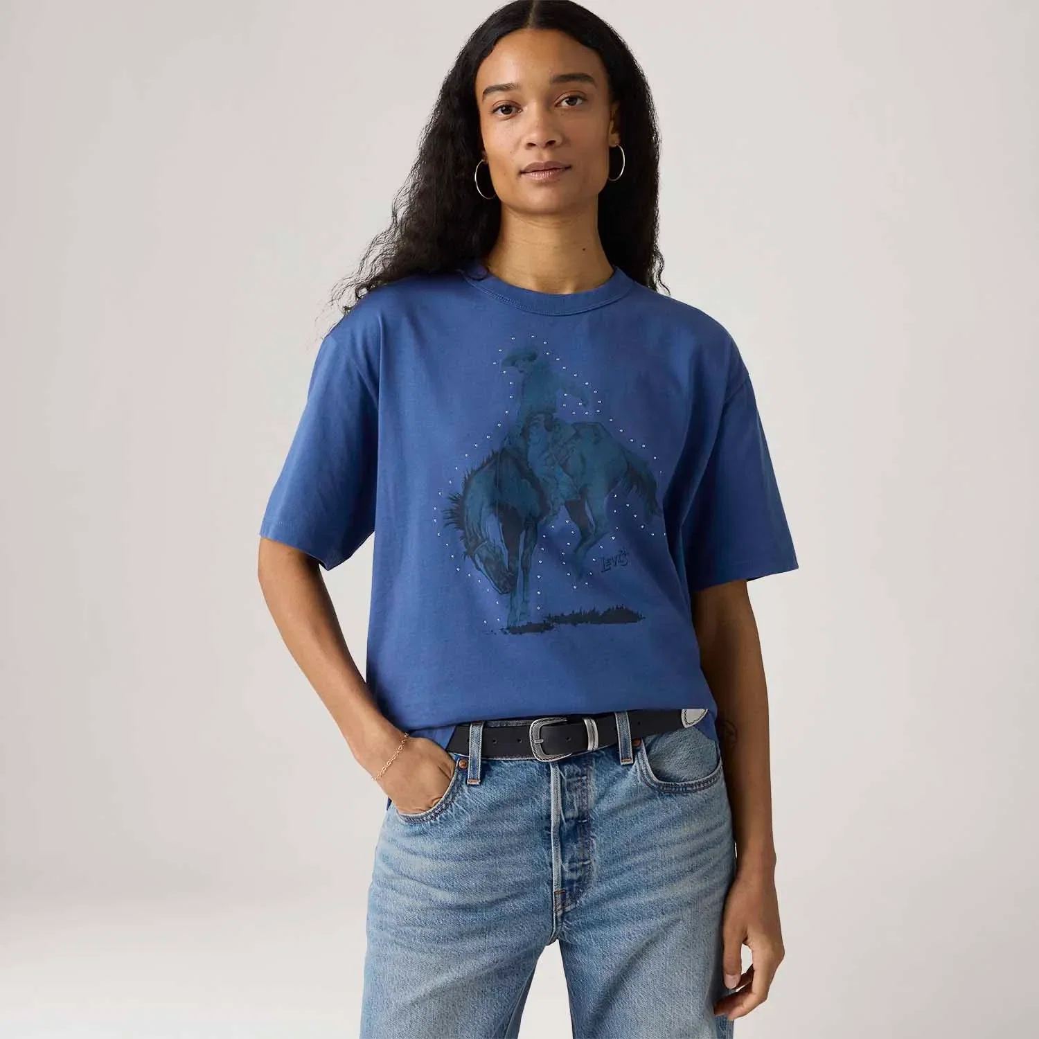 Camiseta Levi's® Tabor Azul Manga Curta — imagem 1
