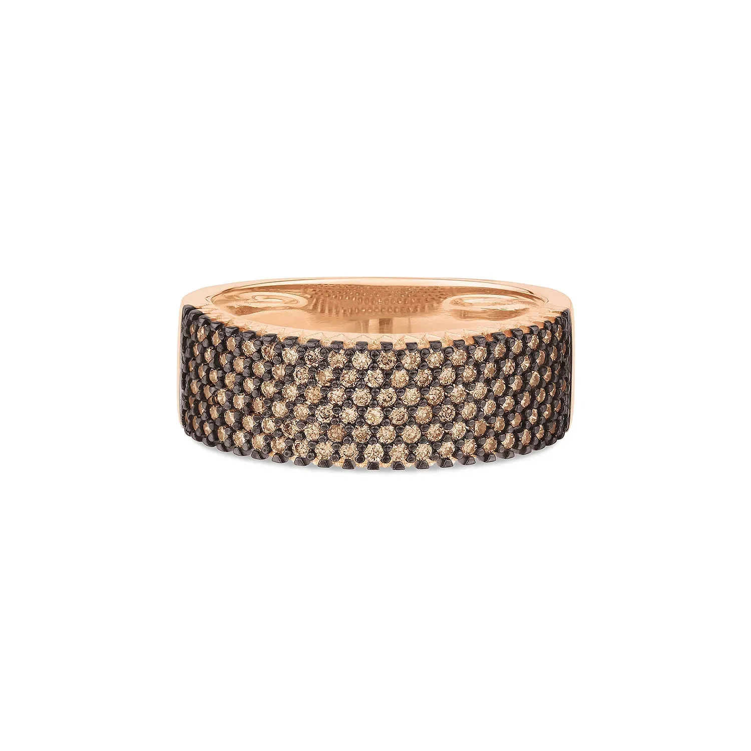 Anel Lumiere em Ouro Rosé 18k com Diamantes Brown — imagem 1