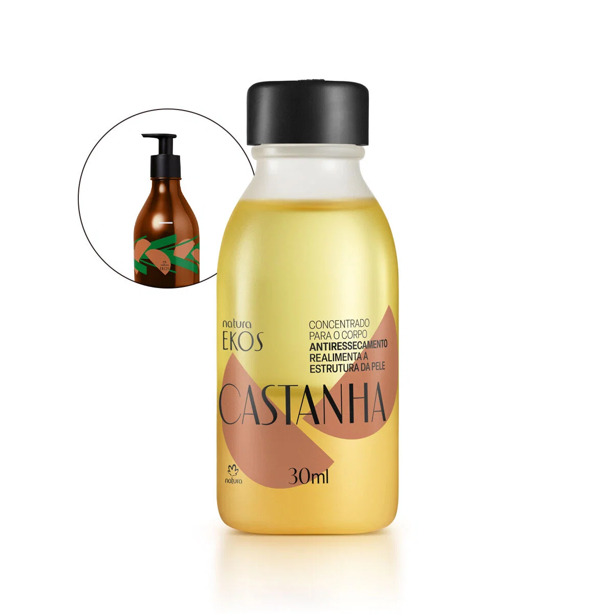 Refil Concentrado Corporal em Creme Ekos Castanha 30ml