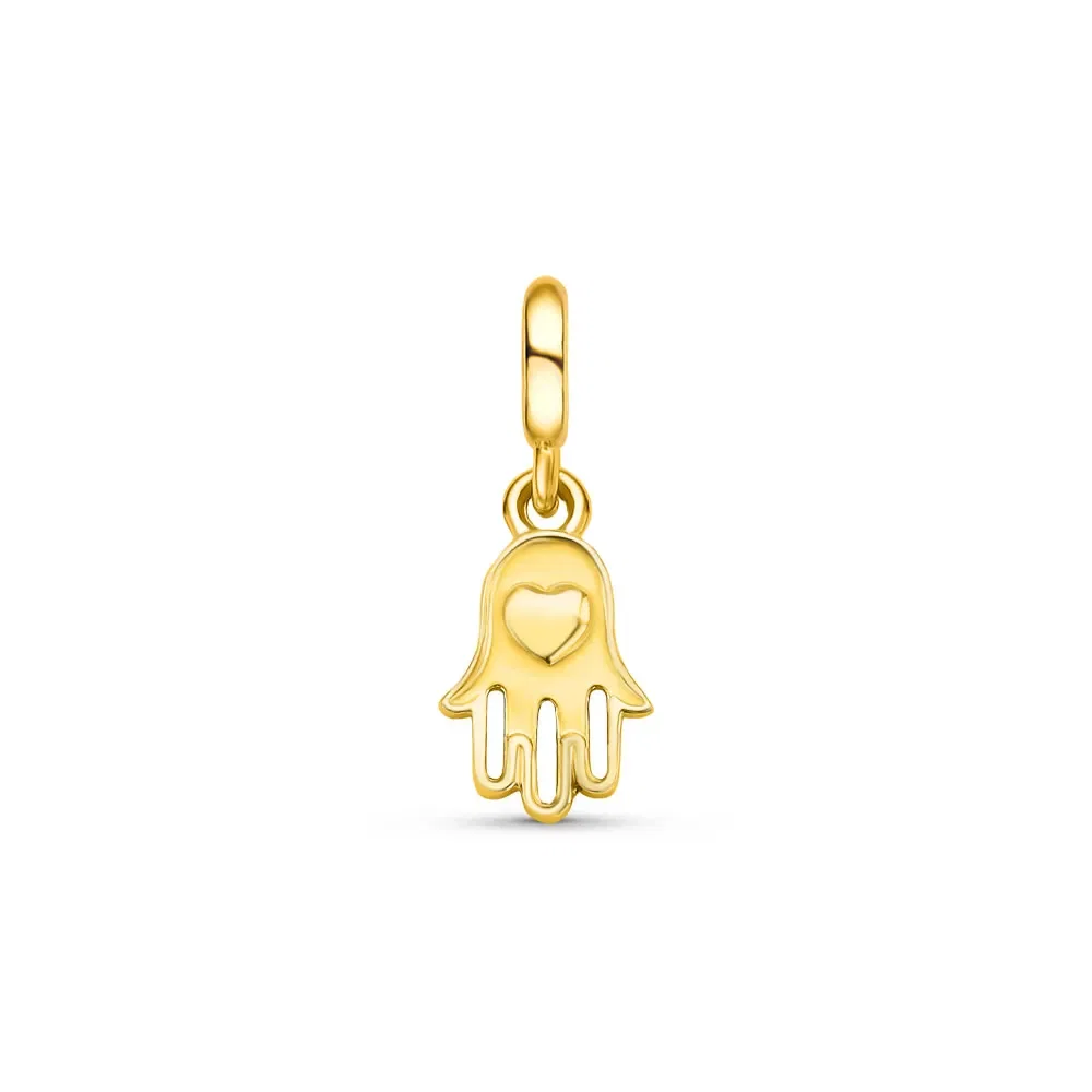 Pingente Life Patuás Mão de Hamsá em Prata 925 com Banho de Ouro Amarelo 18k — imagem 1