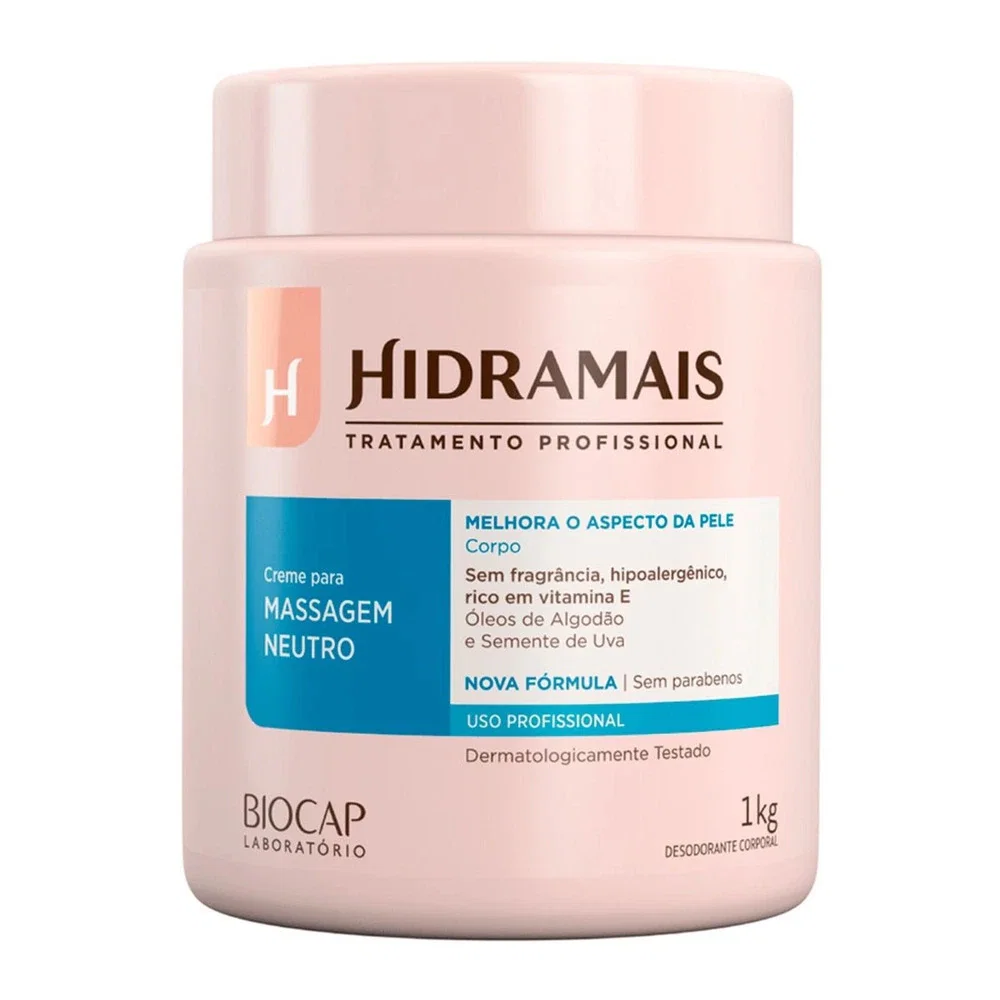 Creme para Massagem Hidramais Neutro 1kg