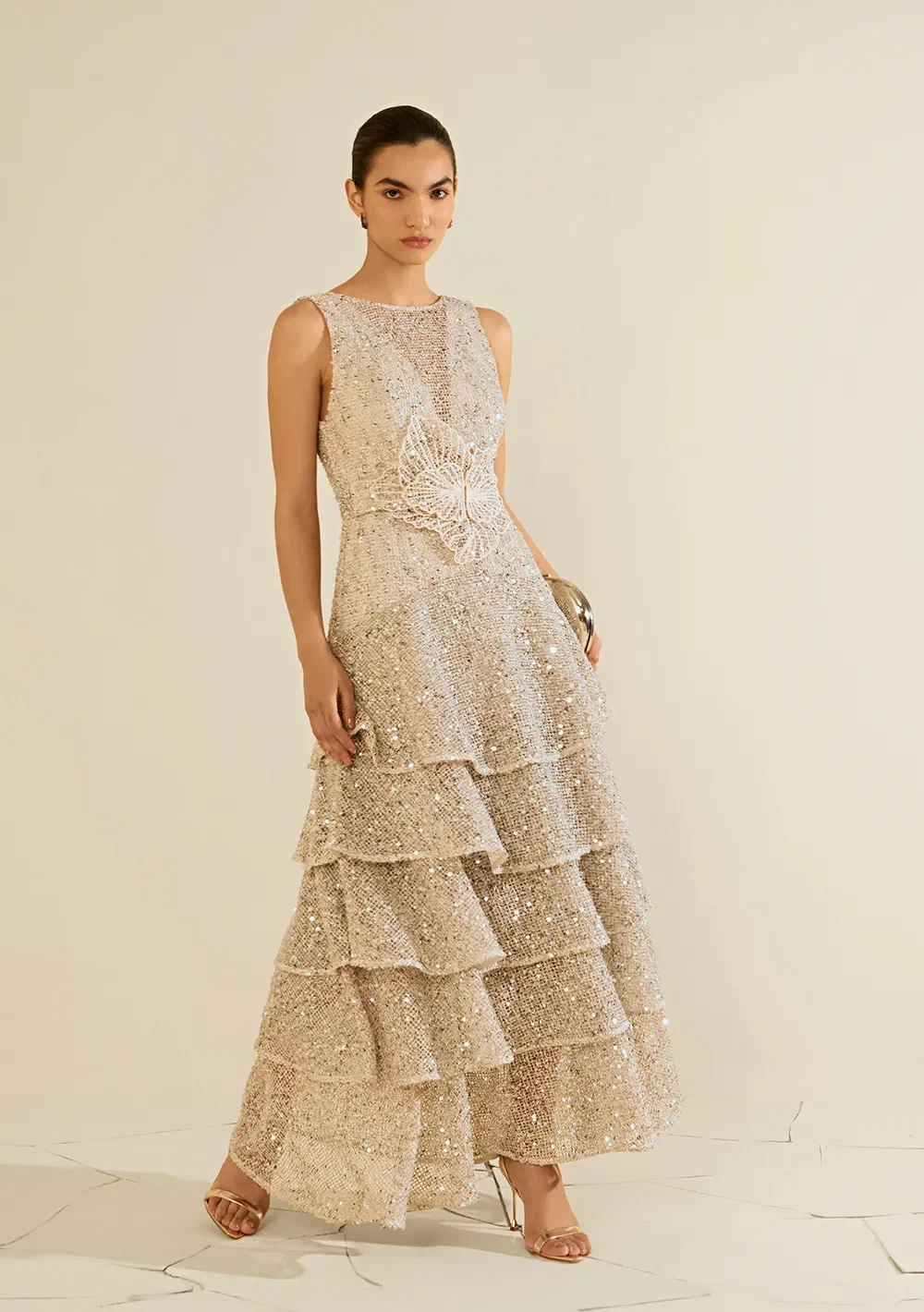 Vestido Goshenita Bege