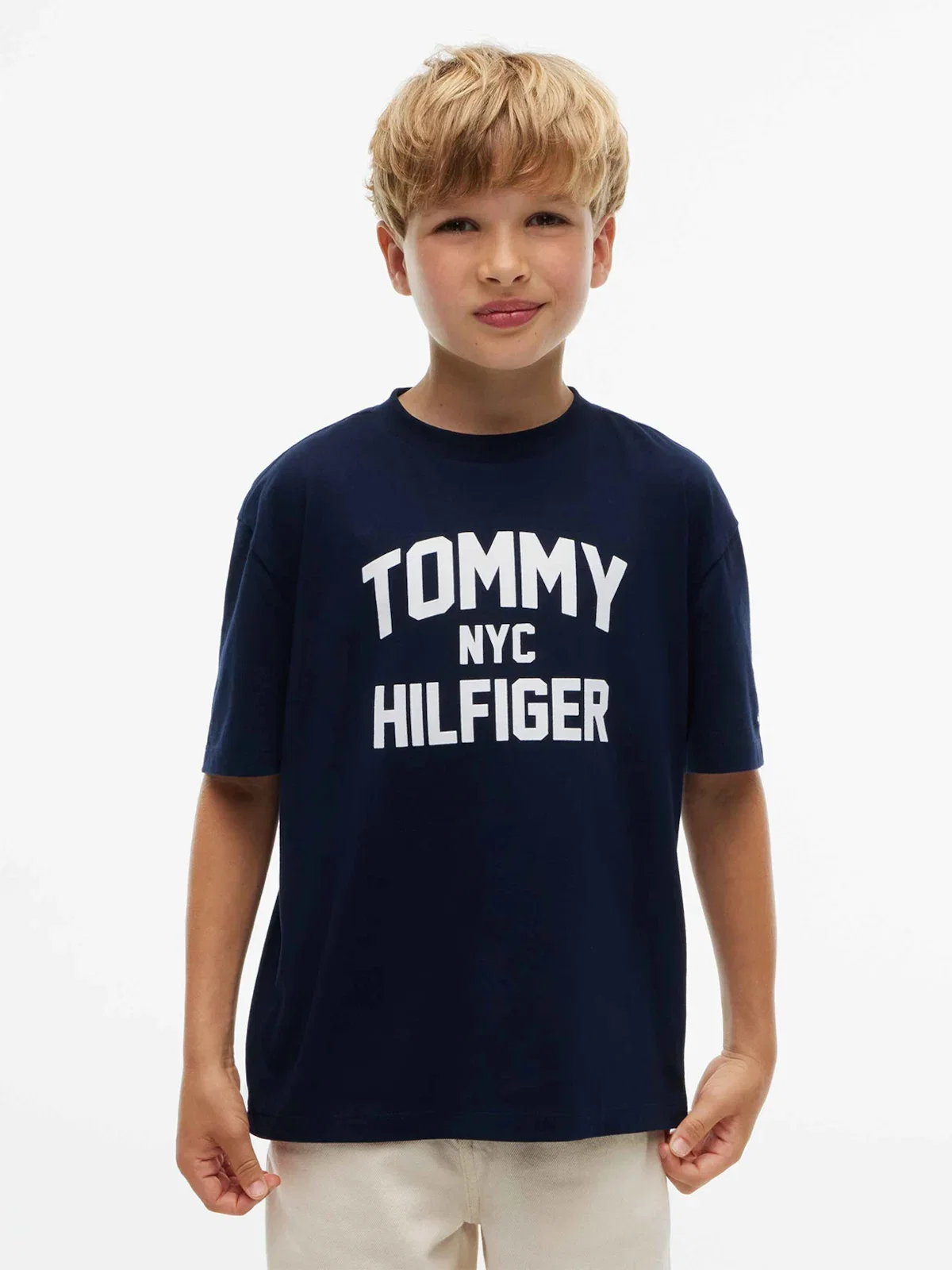 Camiseta Gola C em Jersey com Logo — imagem 1