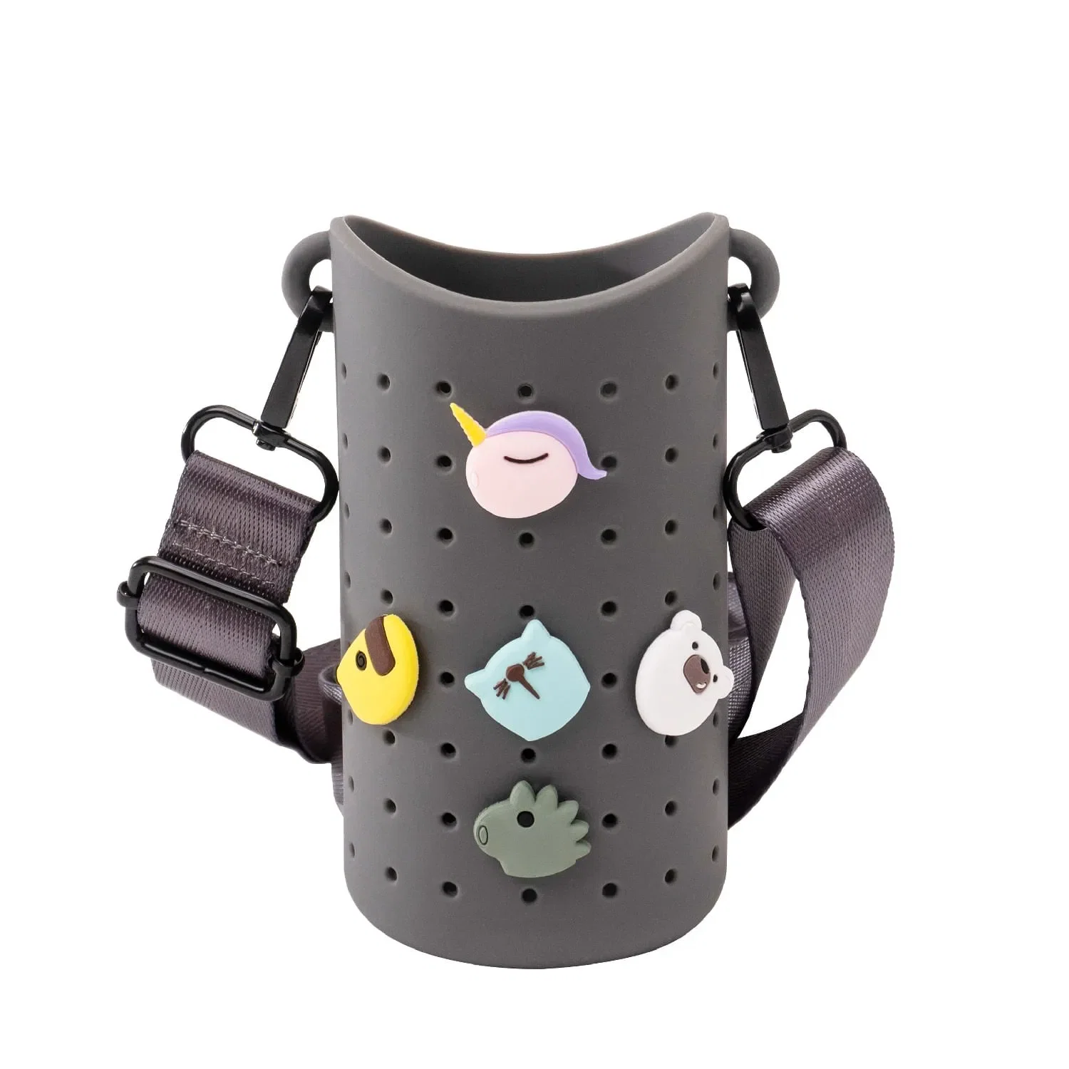 Bolsa Bestie Sling para Garrafa em Silicone Cinza Asobu